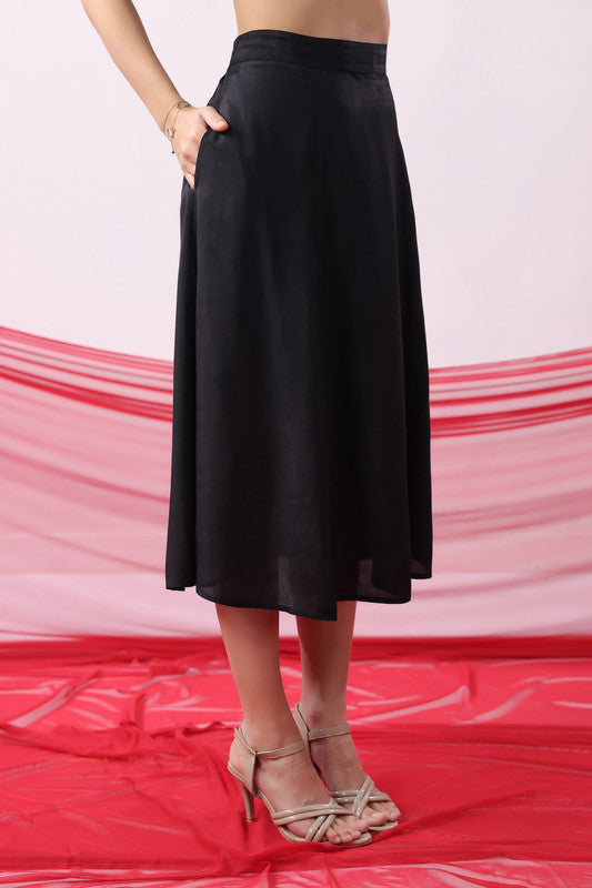 Black Straight Fit Sleeveless Casual Co-ord Set