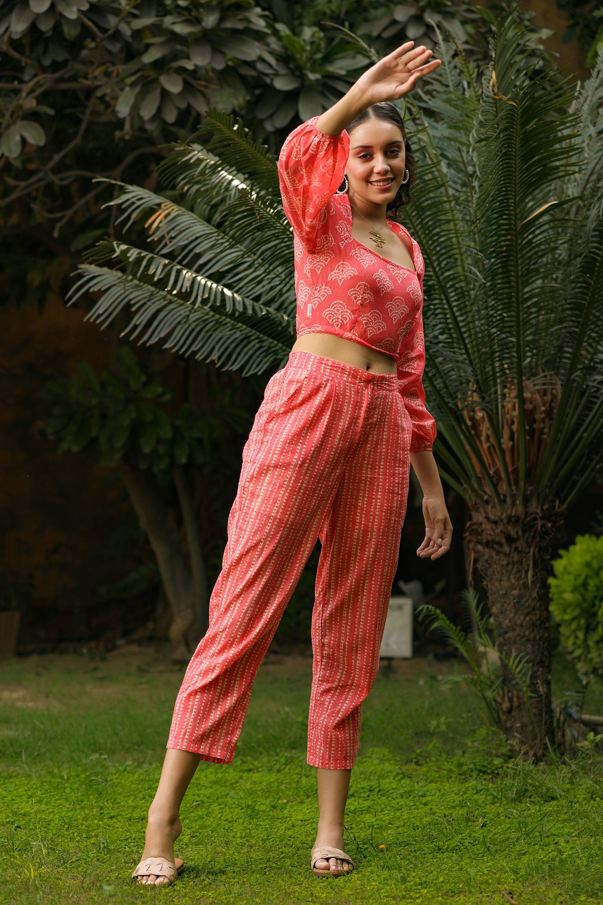 Sunset on Peach Cotton Co-ord Set