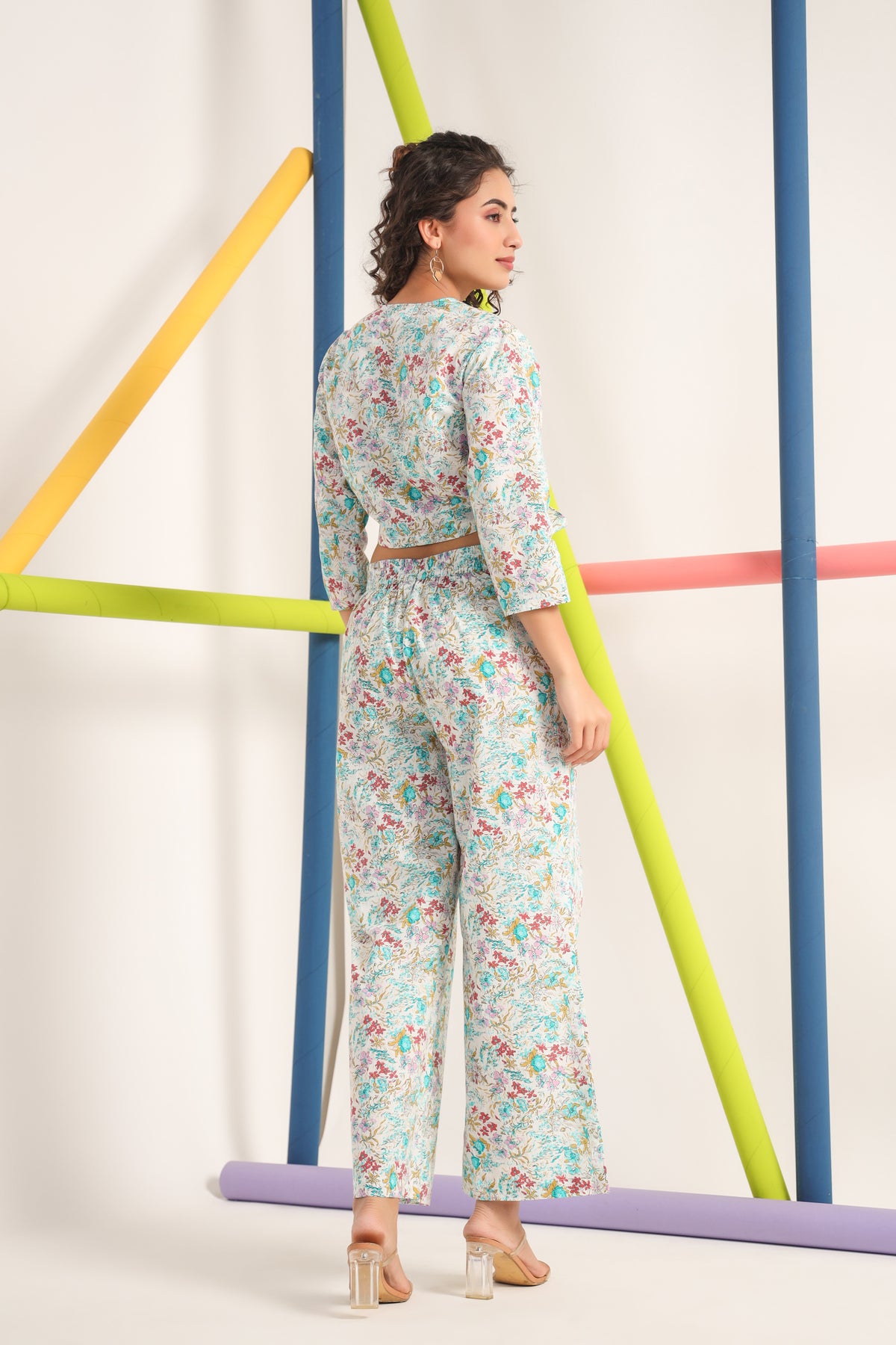 Fleur Off white Cotton Co-ord Set