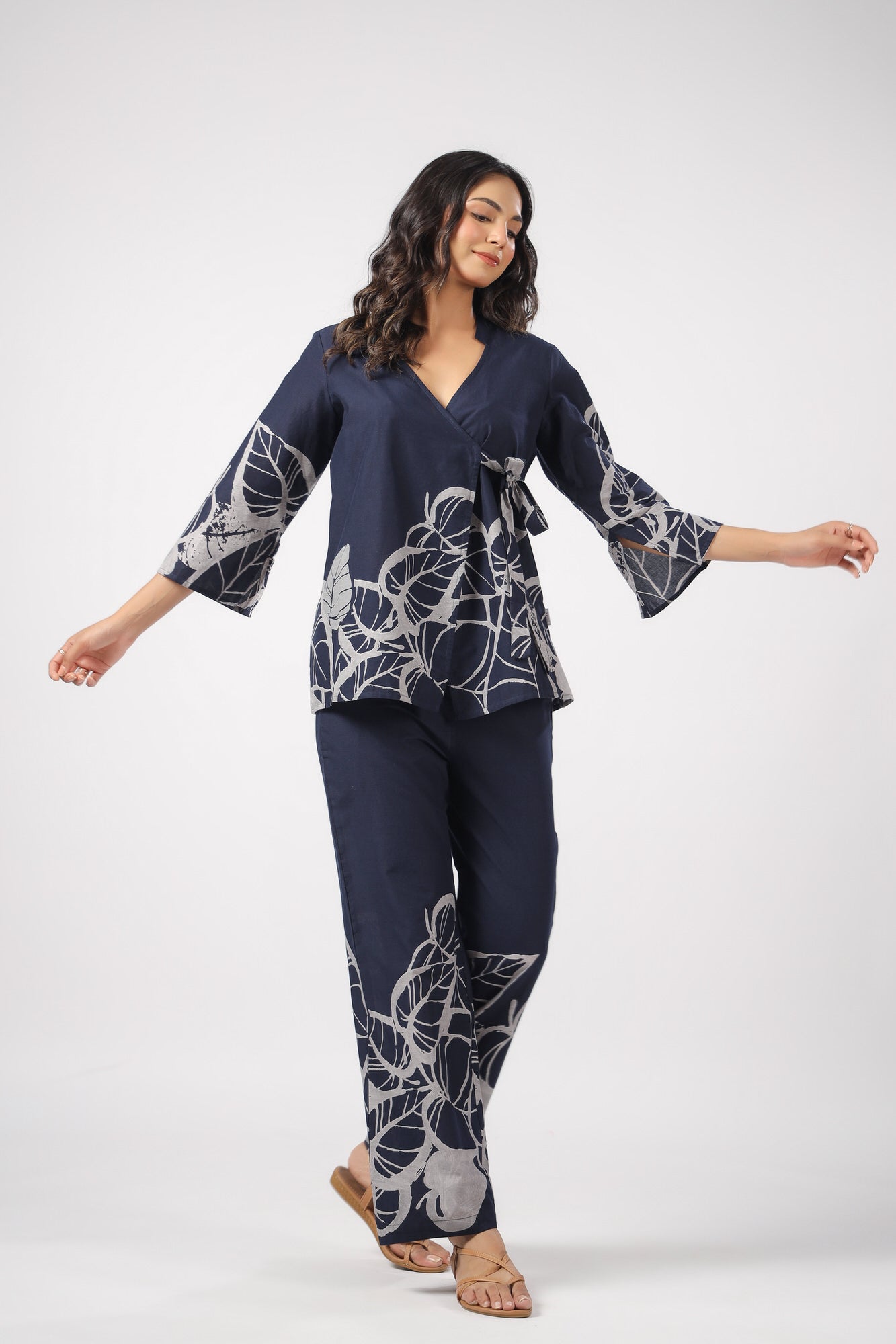 Serene Palm Cotton Co-ord Set