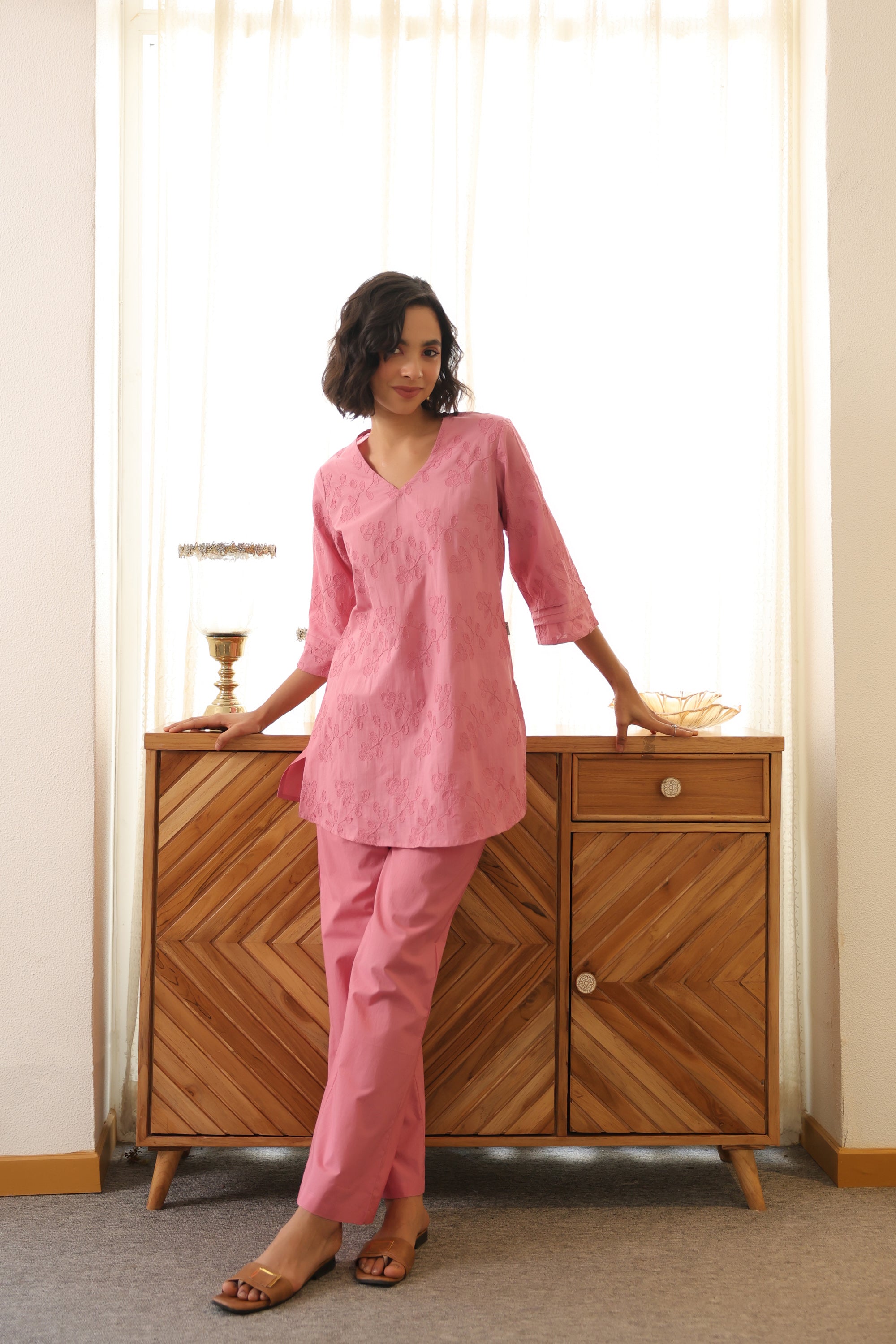 Rosé Haze Cotton Co-ord Set