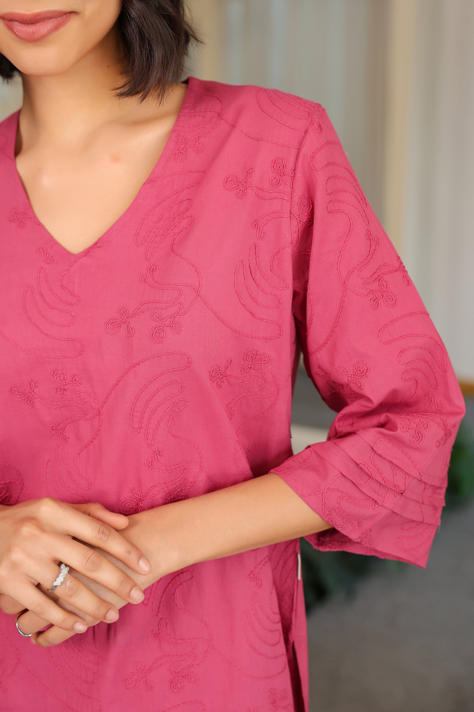 Berry Aura Cotton Co-ord Set