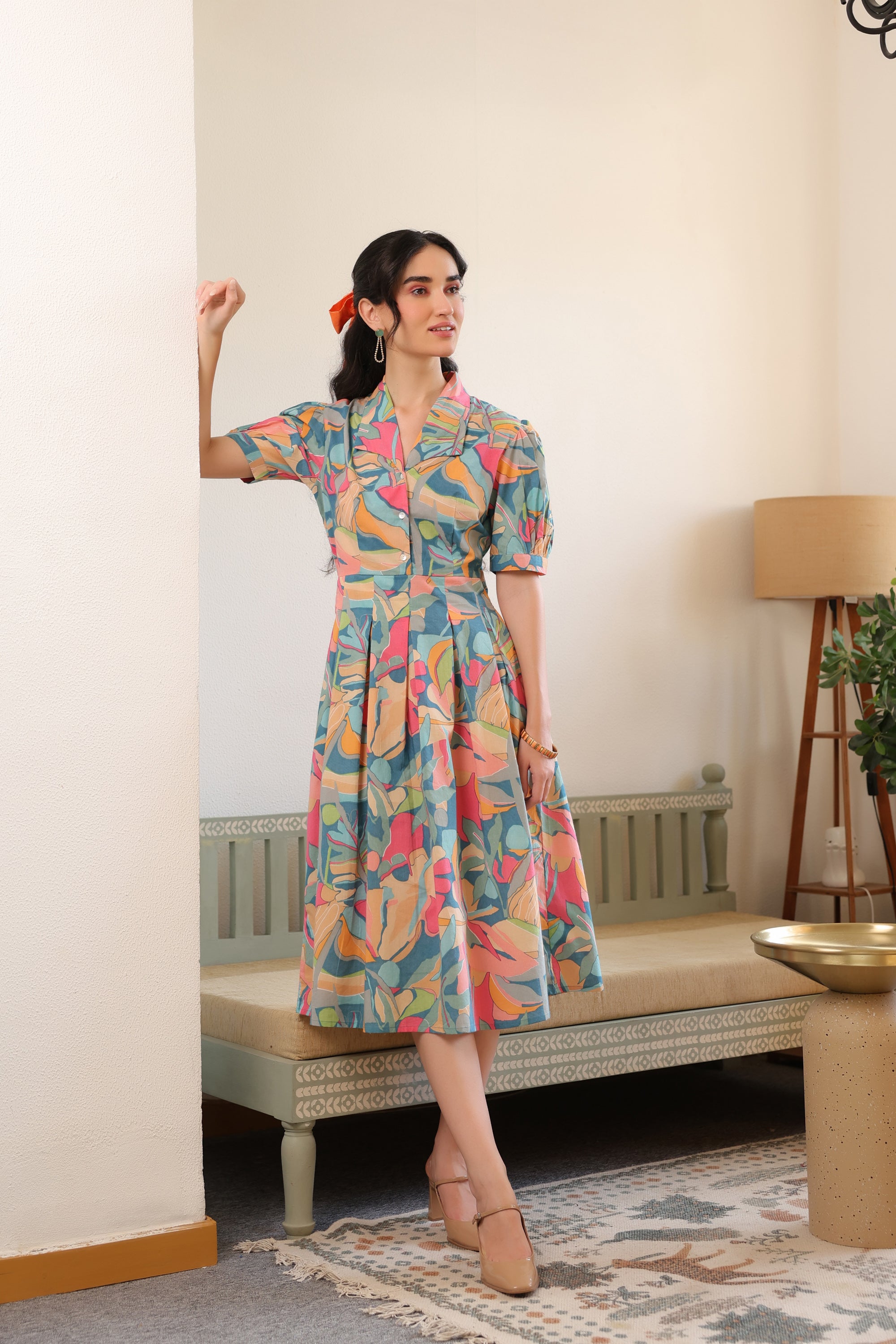 Meadow Bloom Vintage Cotton Dress