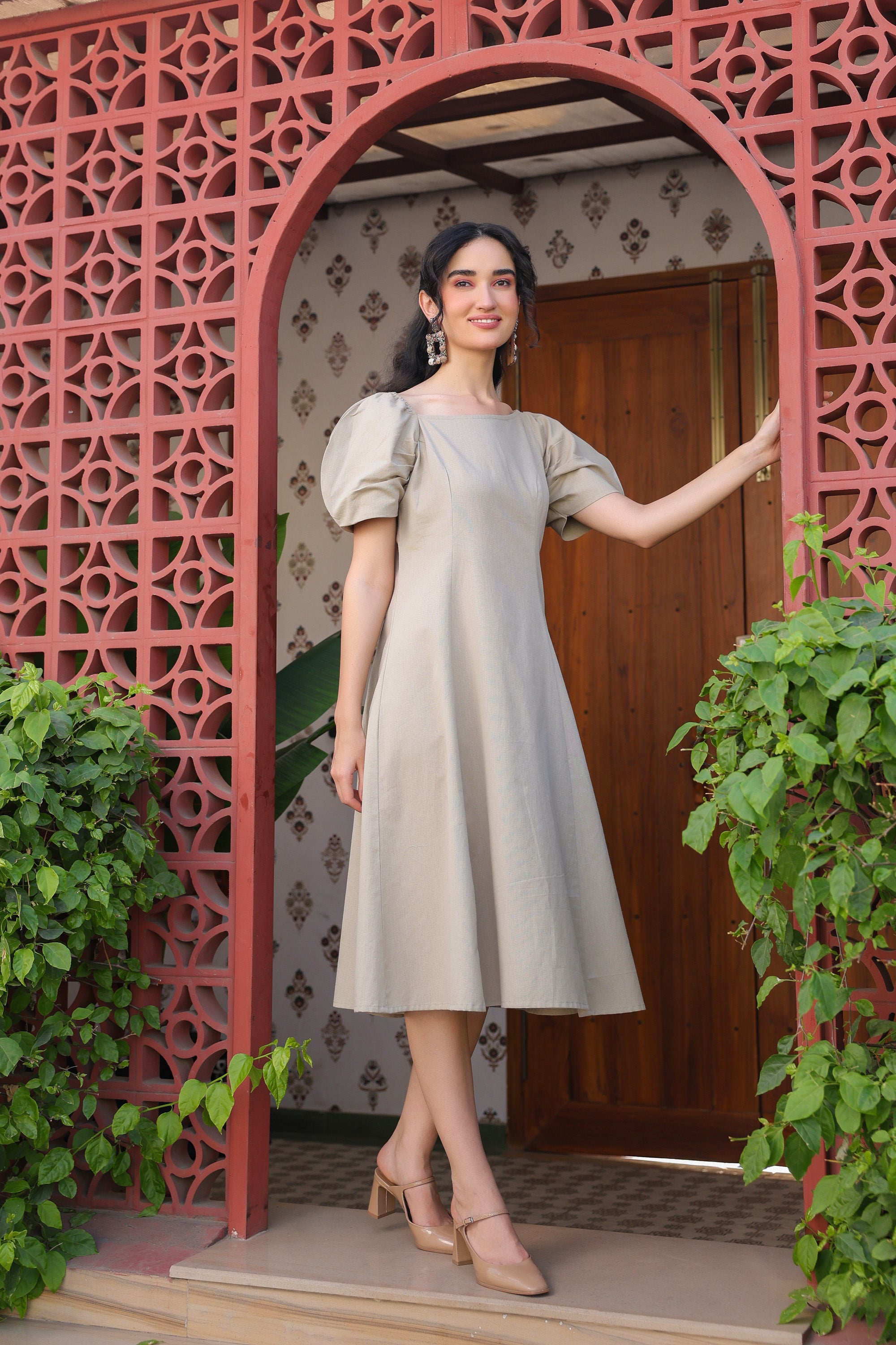 Soft Mocha Cotton Flex Dress