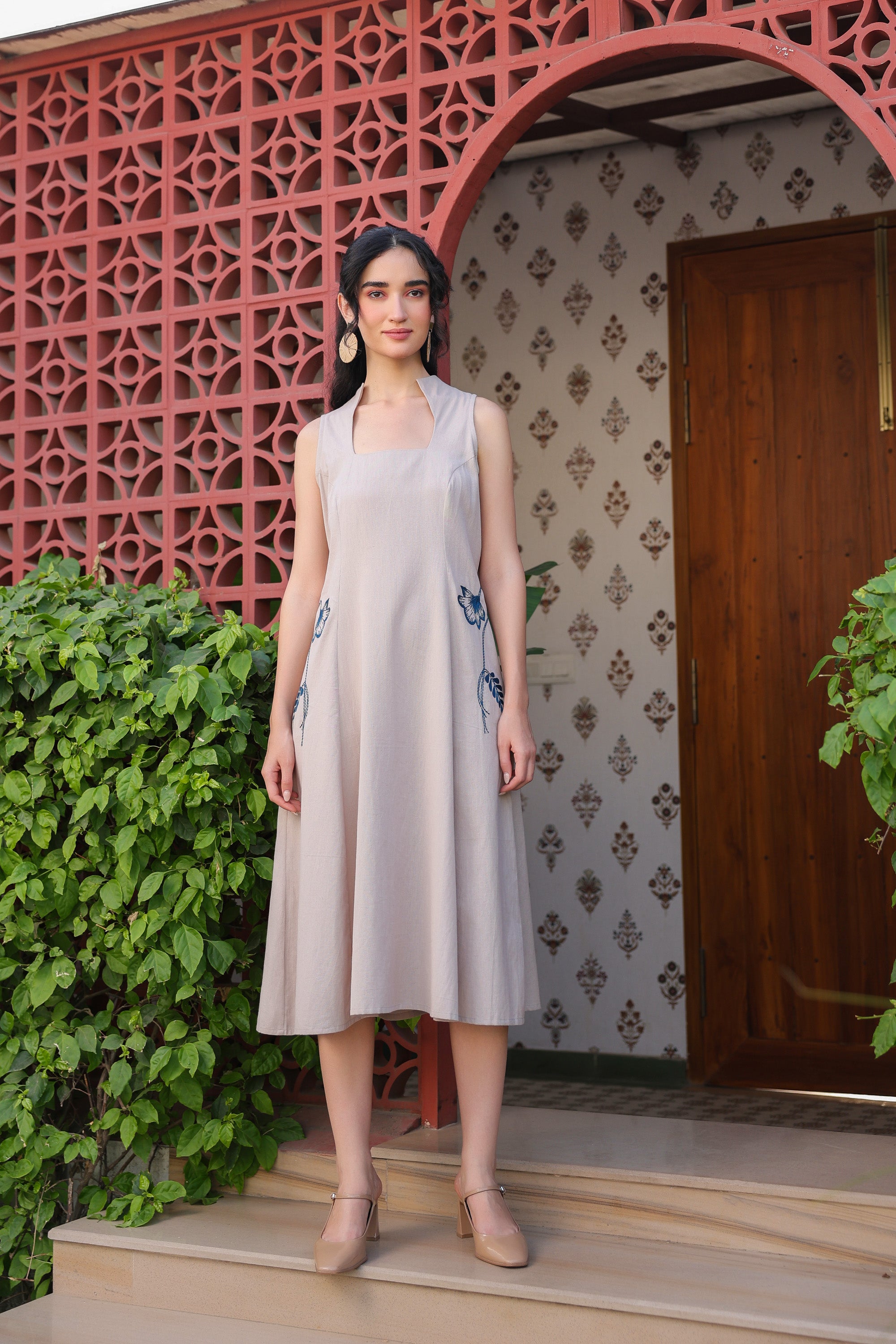 Cloudy Charm Cotton Flex Dress Cloudy Charm Cotton Flex Dress