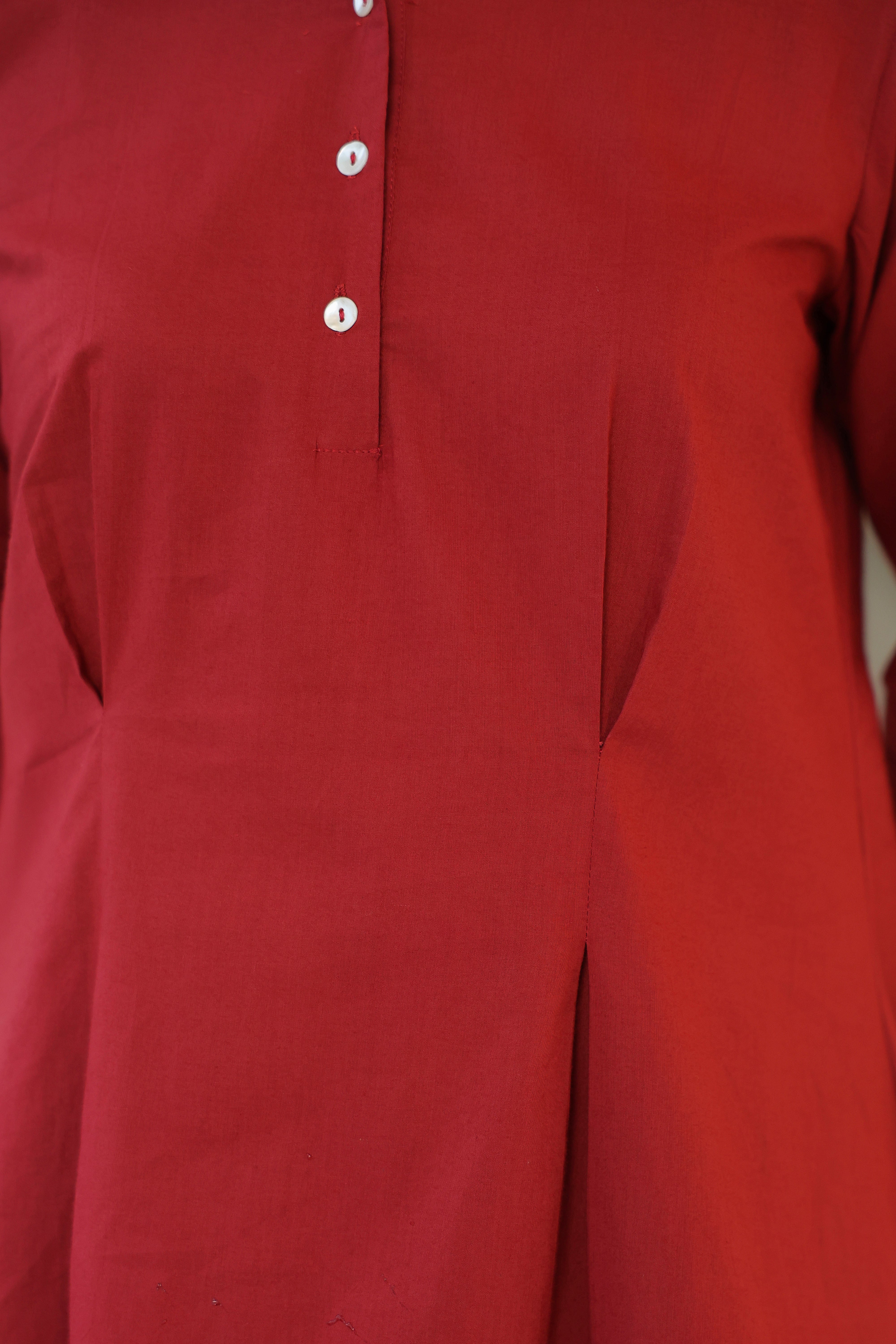 Crimson Ease Cotton Co-ord Set
