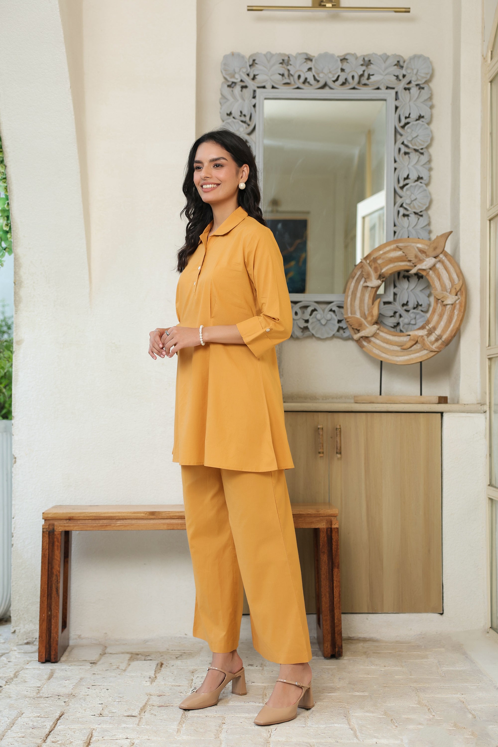 Golden Dusk Cotton Co-ord Set