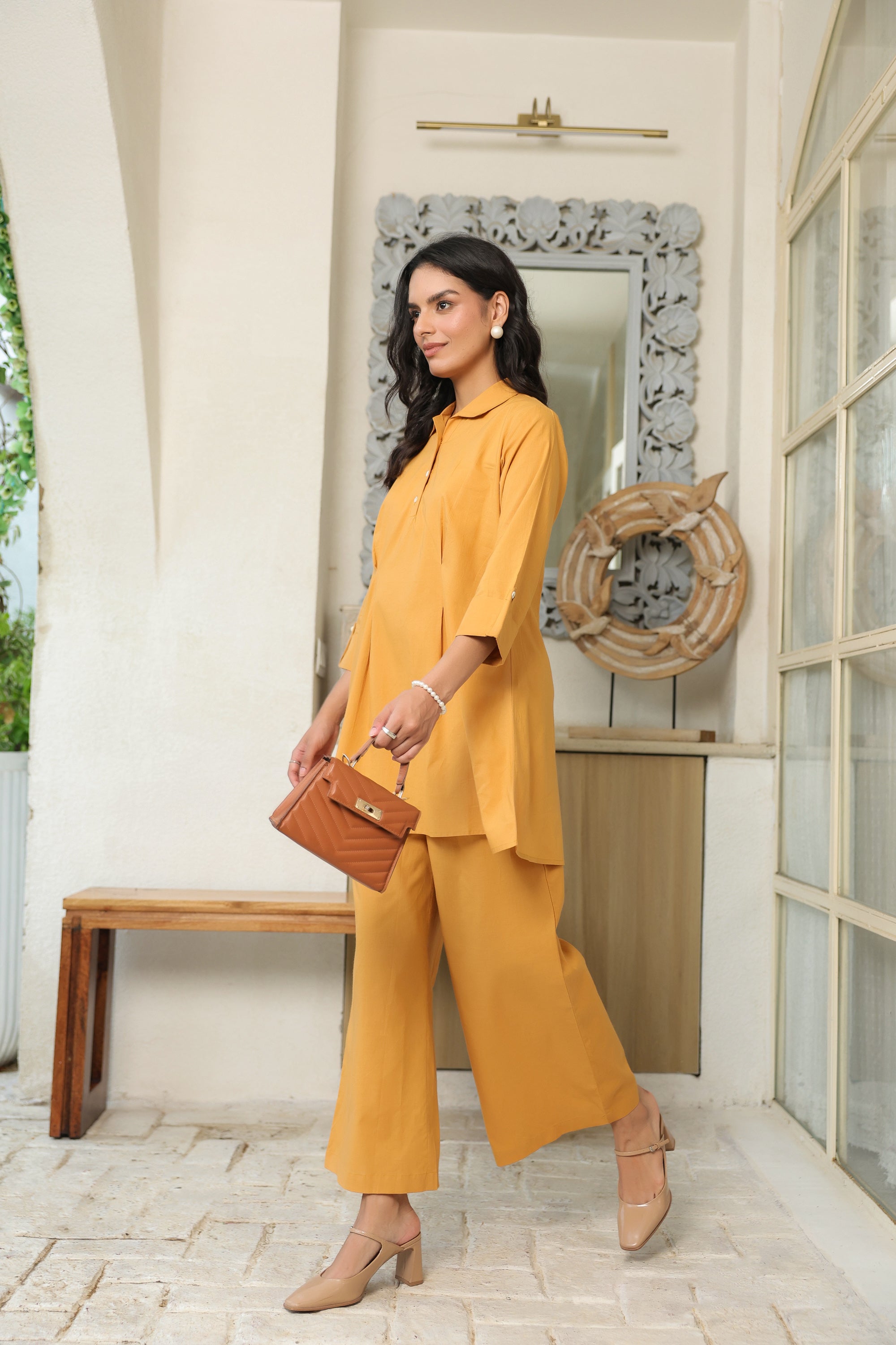 Golden Dusk Cotton Co-ord Set