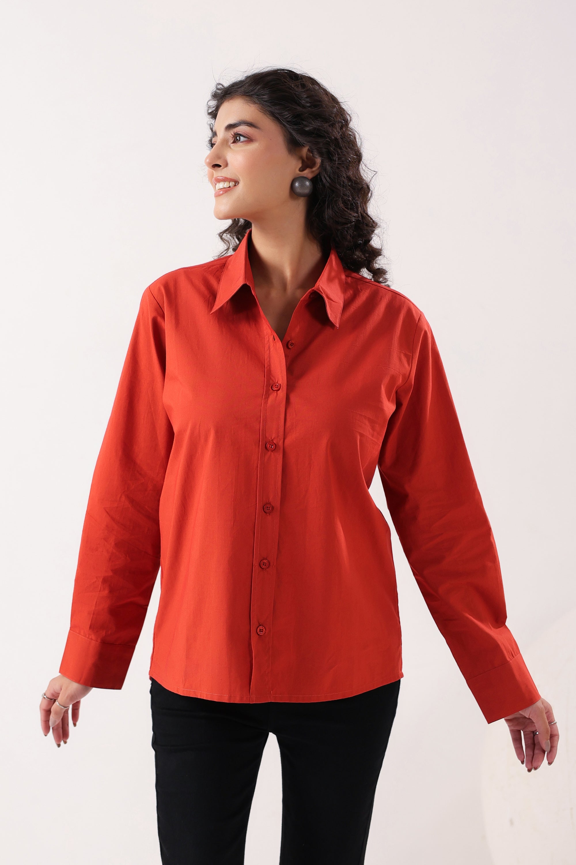 Red Essence Formal Poplin Shirt