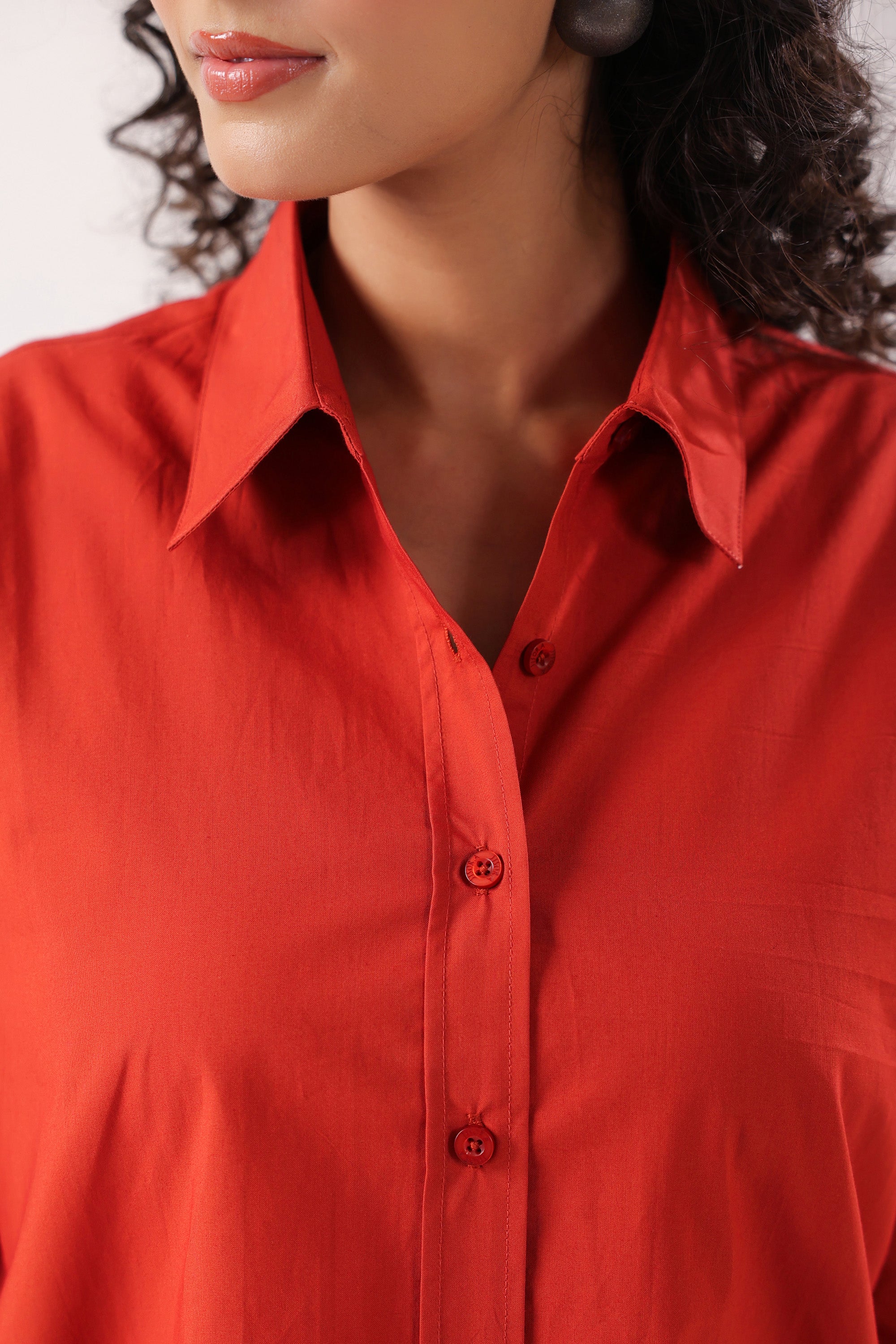 Red Essence Formal Poplin Shirt