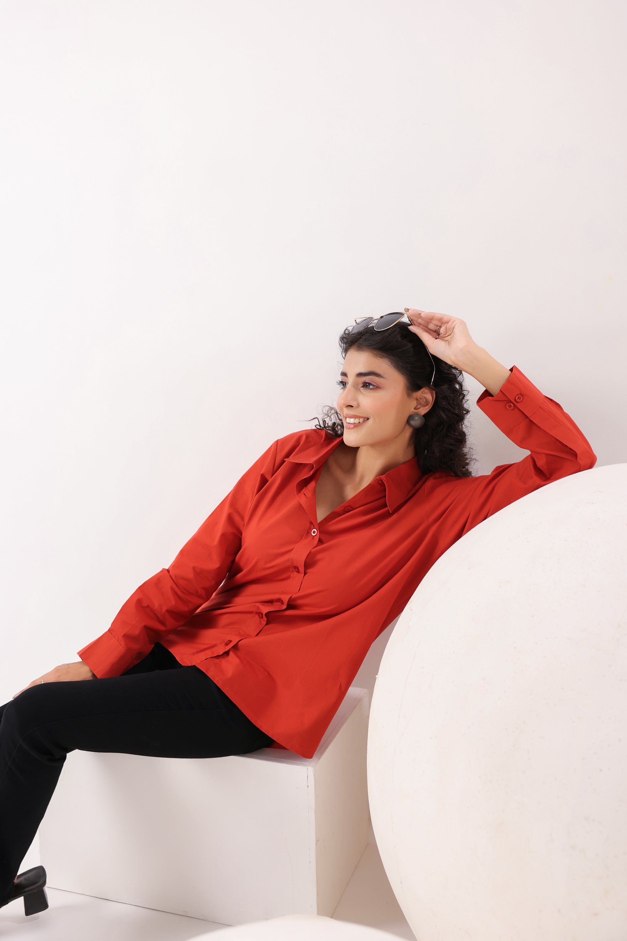 Red Essence Formal Poplin Shirt