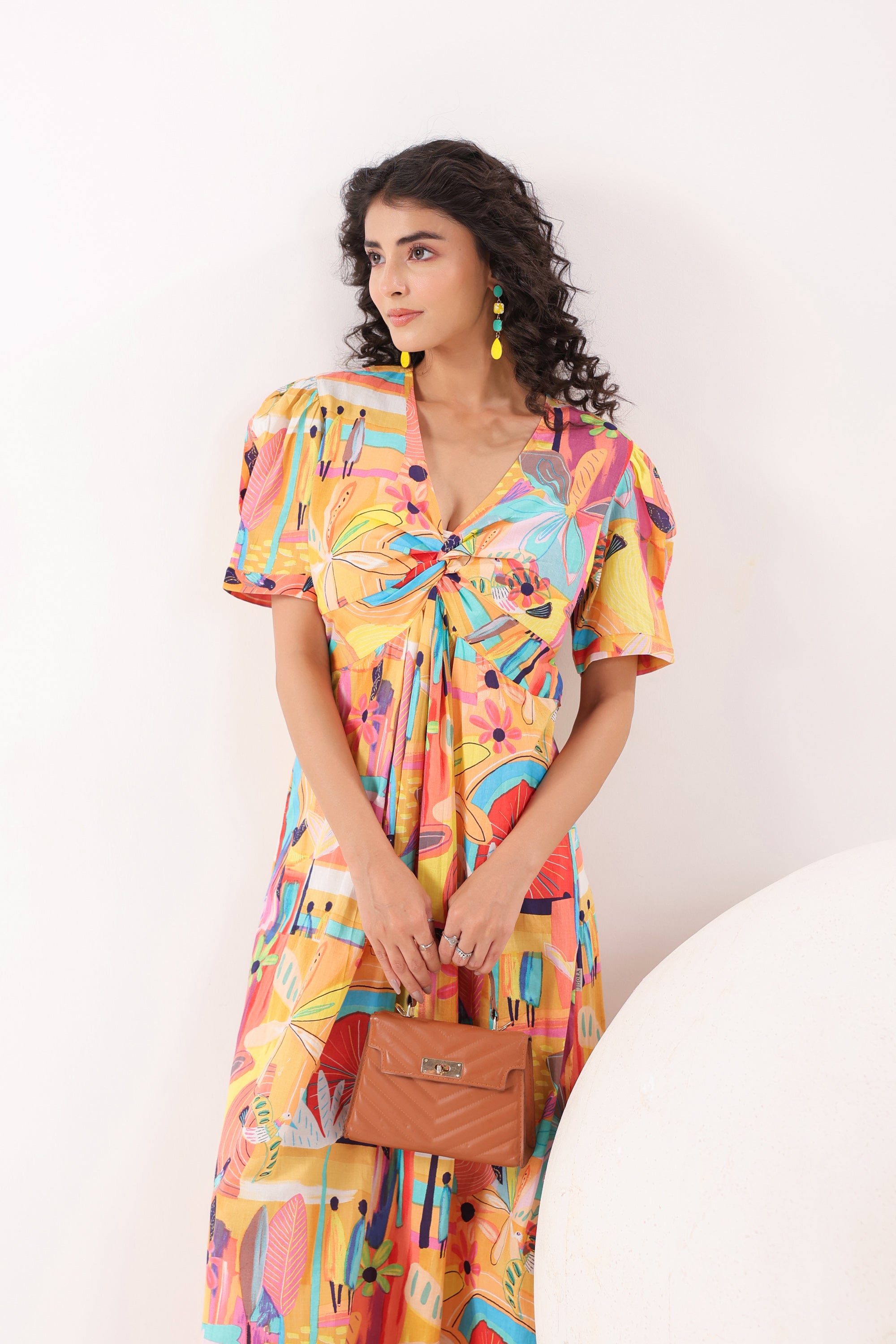 Radiant Bloom Cotton Sundress