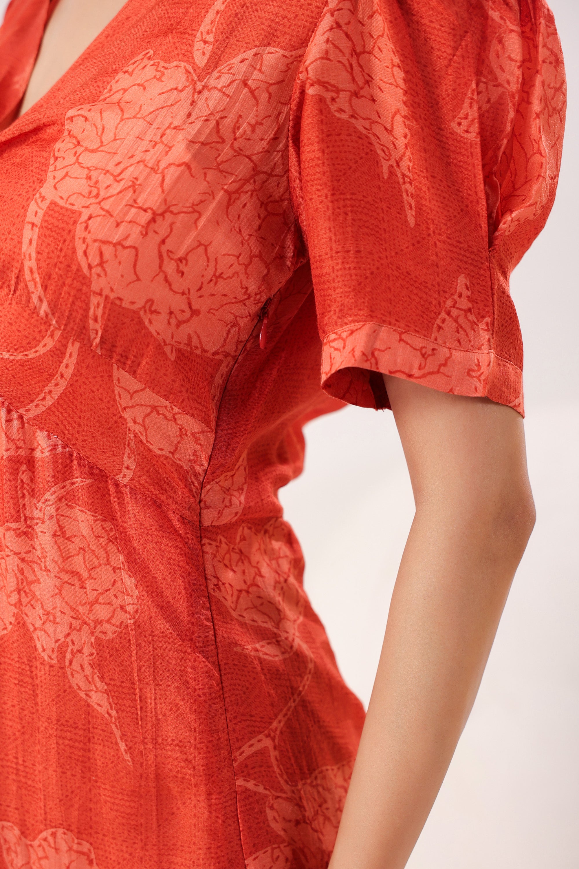 Rust Breeze Silk Sundress