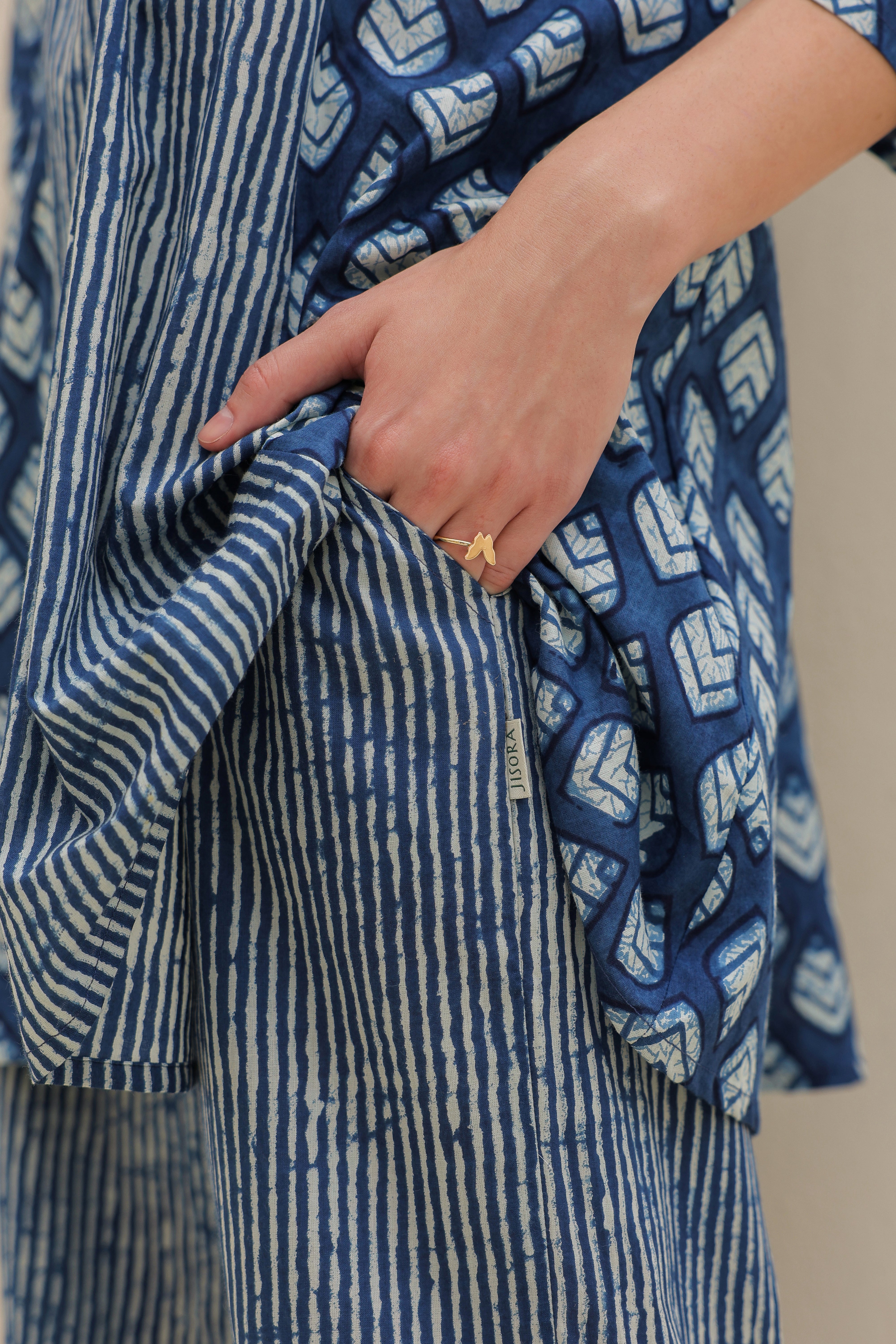 Sailing Blue Printed Cotton Co-ord Set