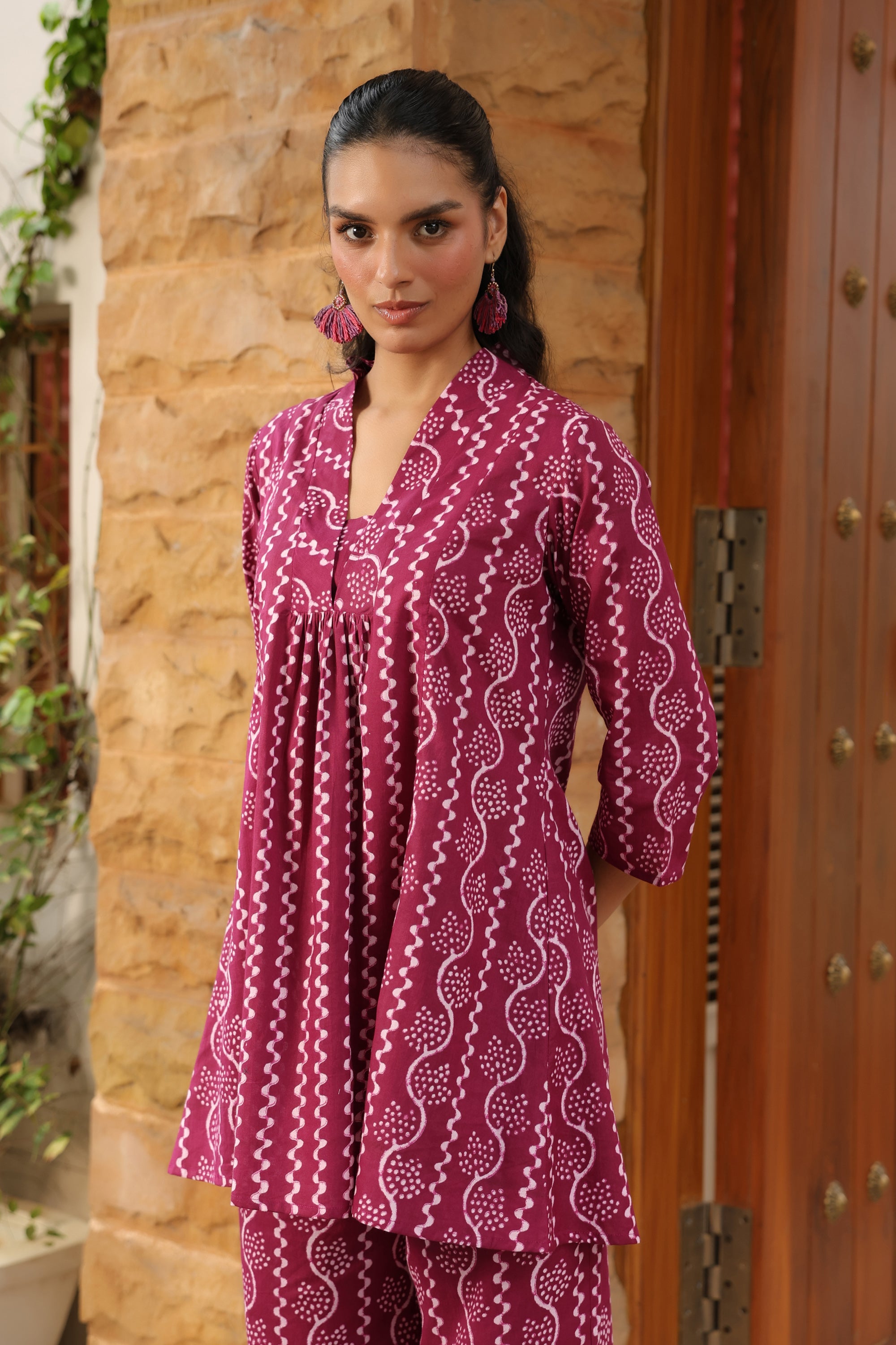 Magenta Glow Printed Everyday Co-ord Set