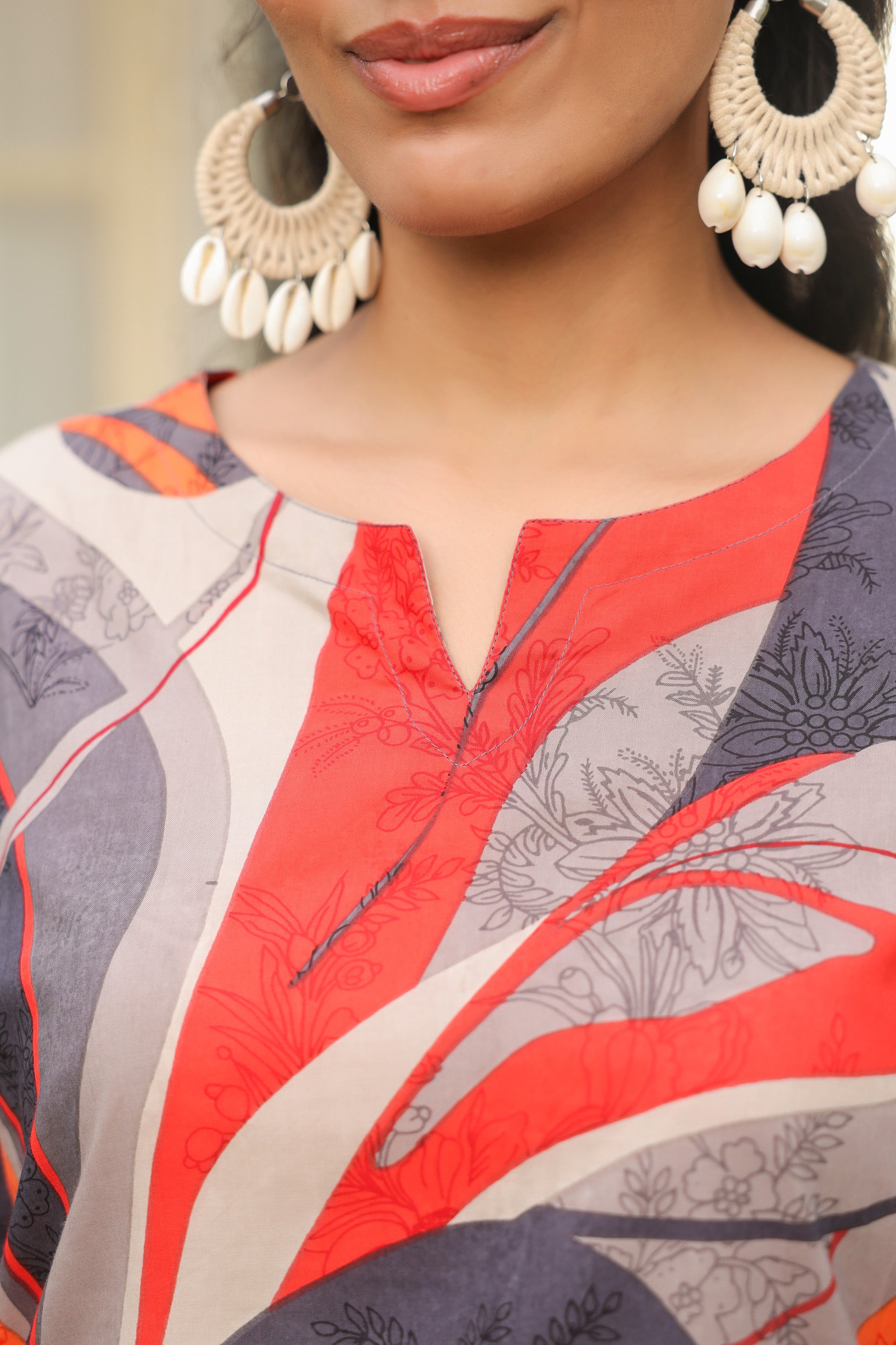 Sunset Hues Abstract Printed Multicolour Cotton Co-ord Set