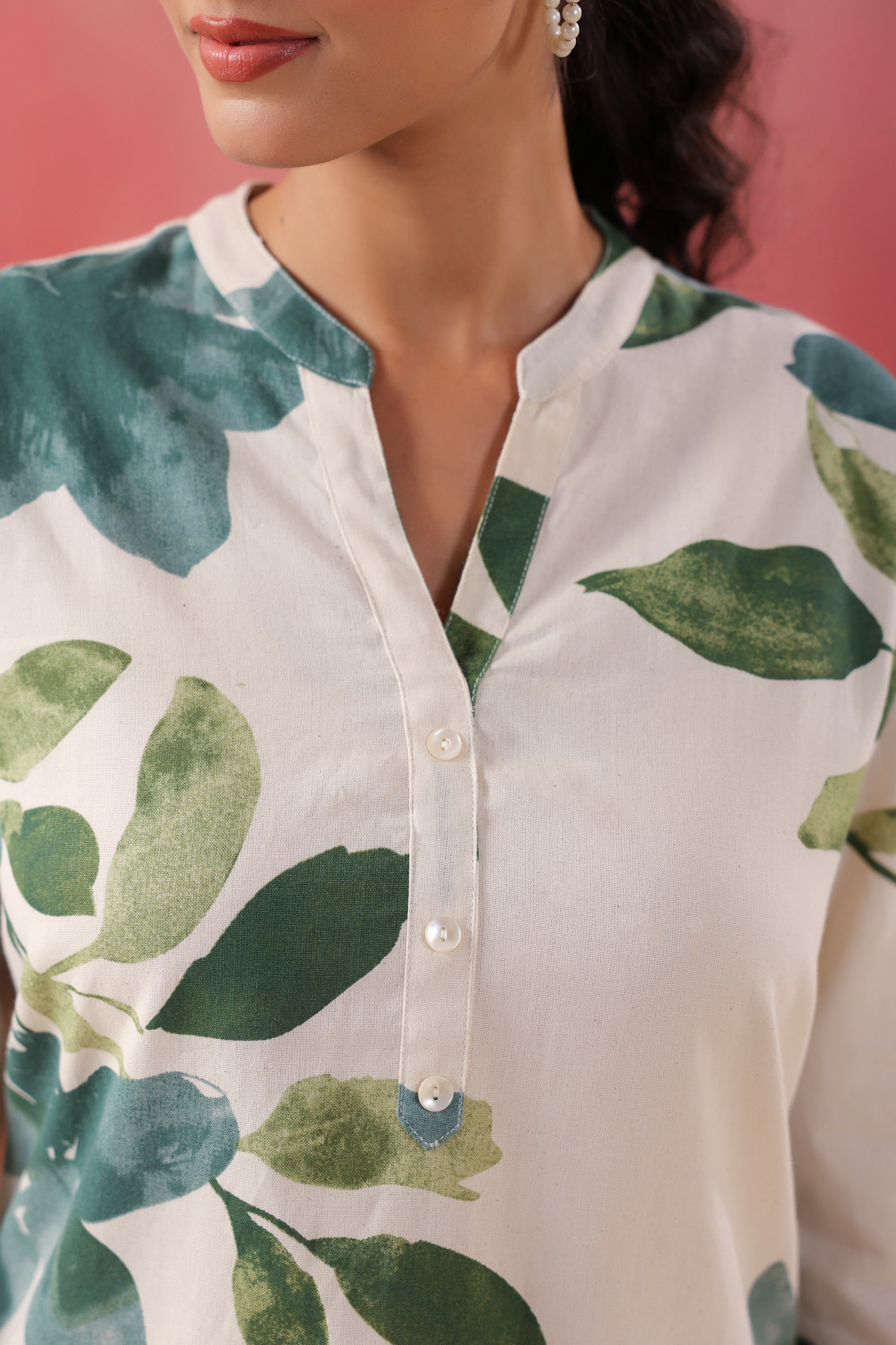 ColorCraze Green Cotton Flex Printed Top