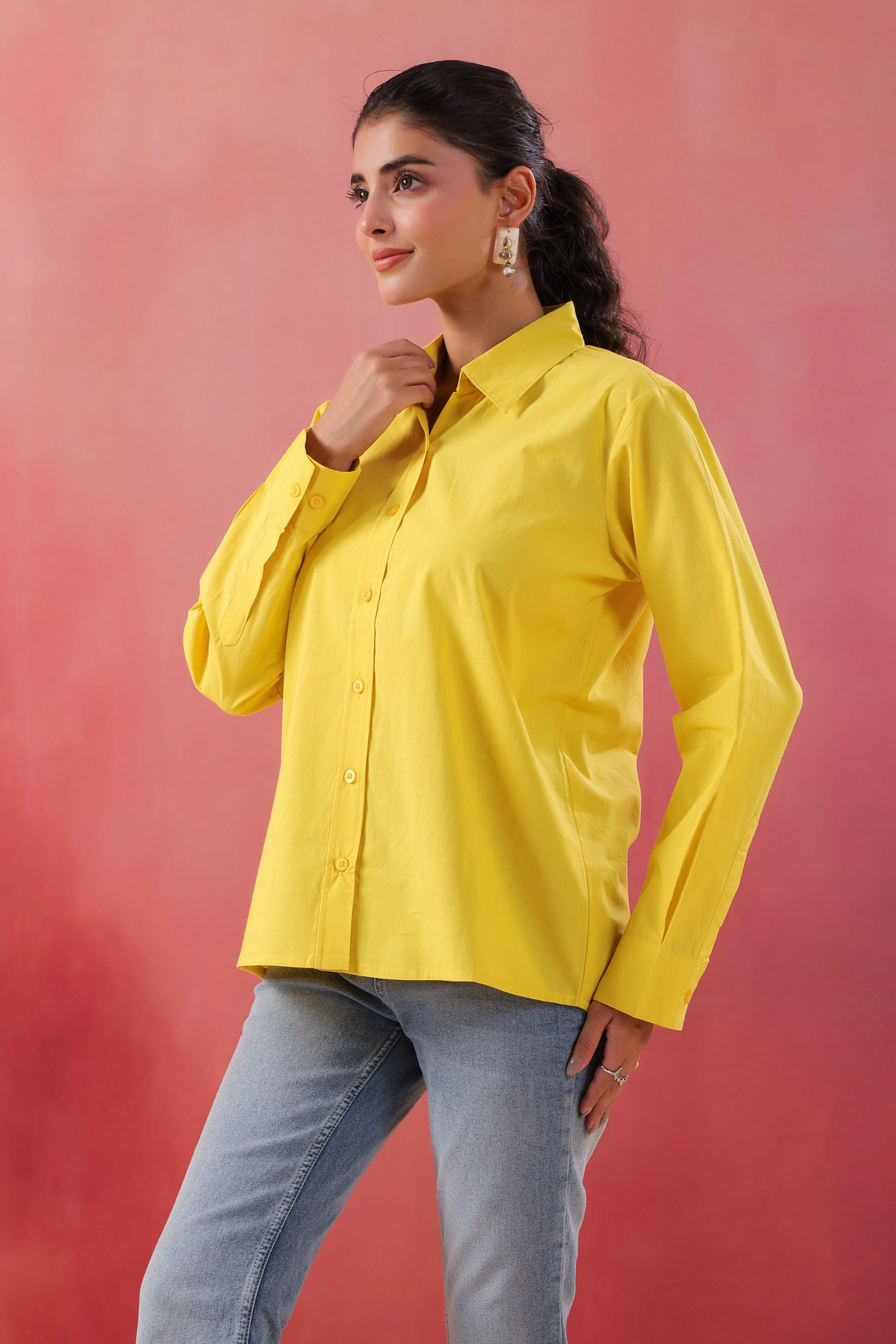 Radiant Rise Everyday Yellow Poplin Shirt