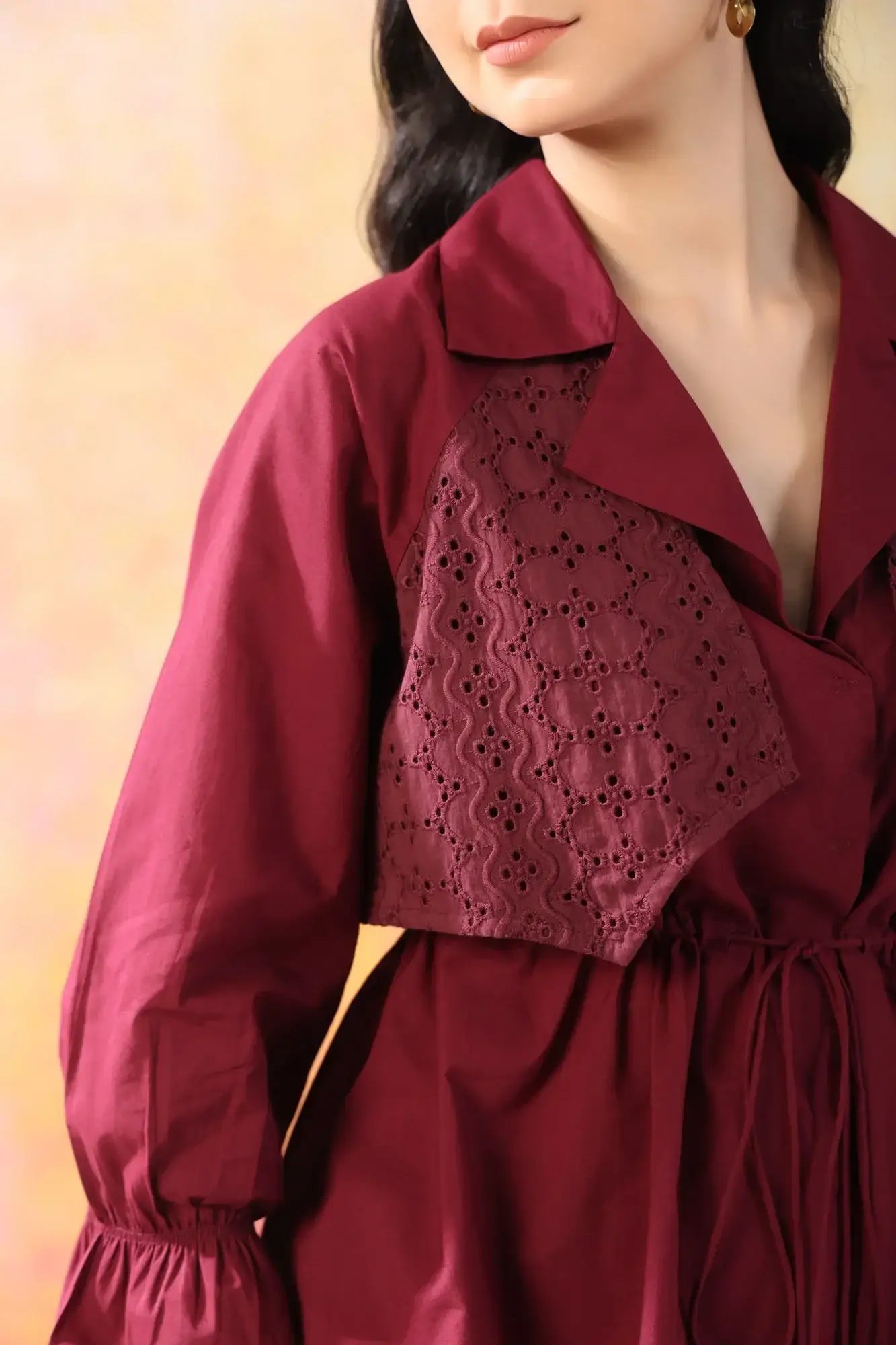 Sleek Essence Maroon Cotton Co-ord Set