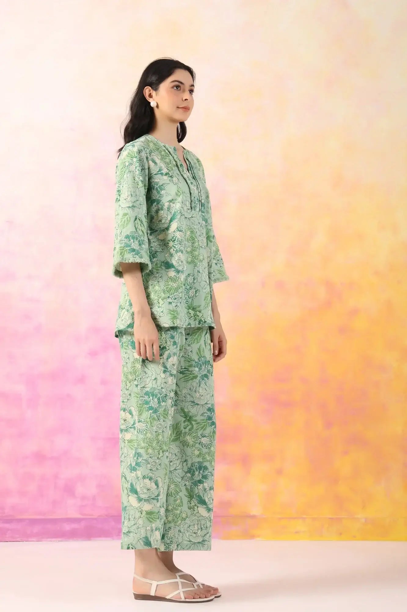 Tropical Escape Cotton Flex Co-ord Set