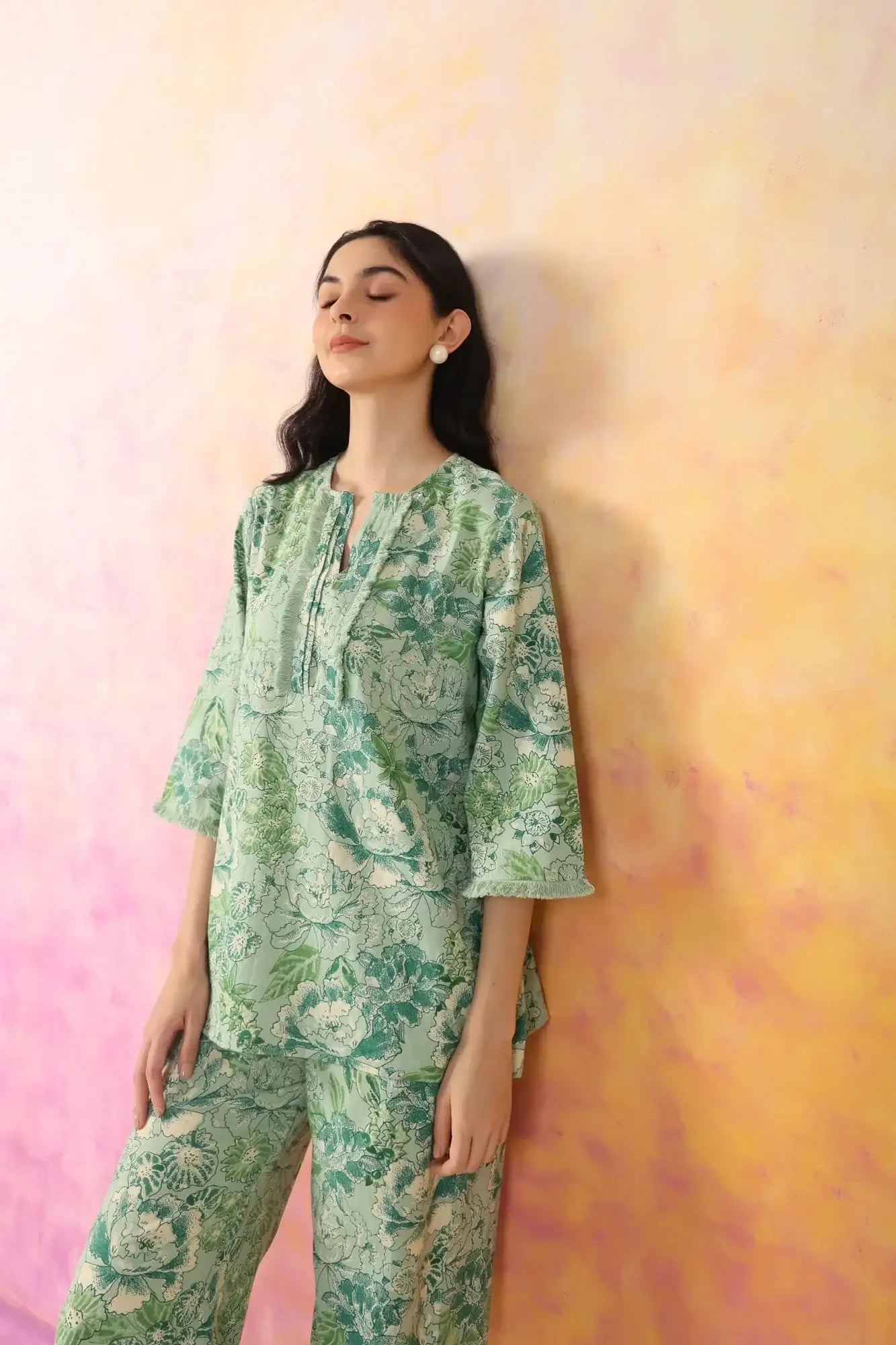 Tropical Escape Cotton Flex Co-ord Set