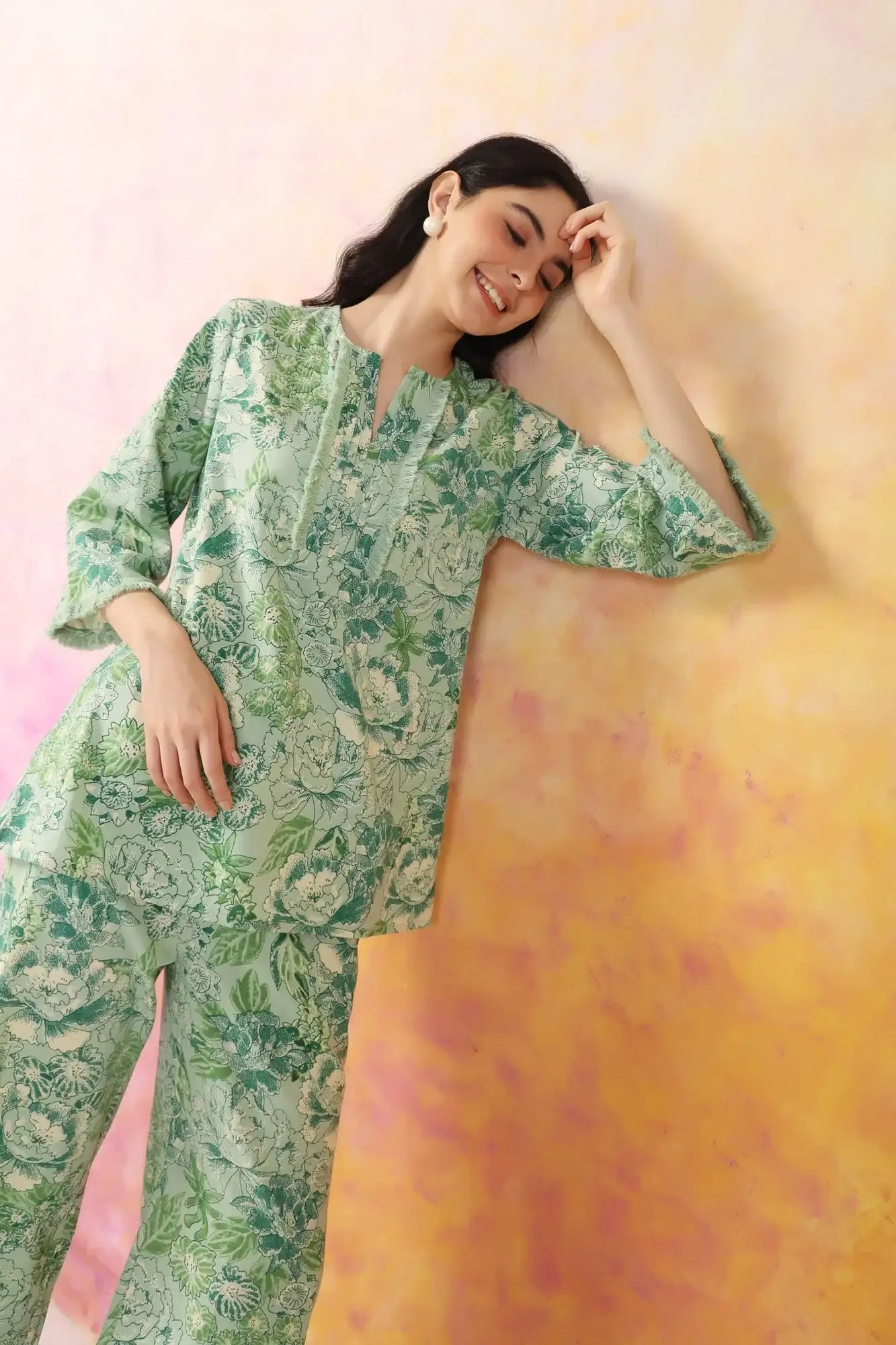 Tropical Escape Cotton Flex Co-ord Set