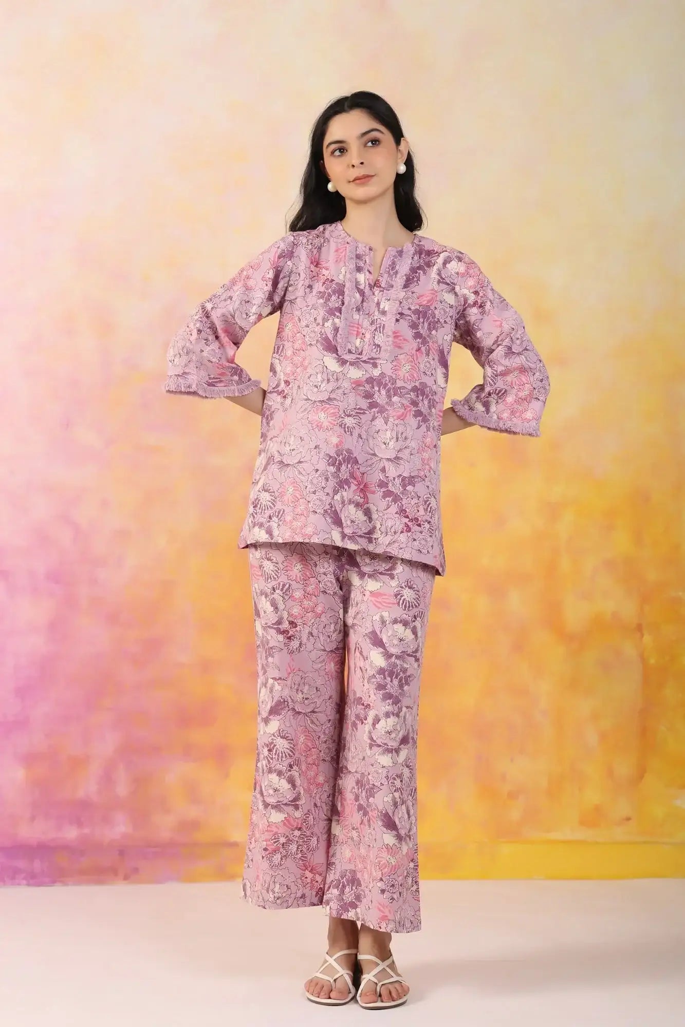 Floral Frenzy Cotton Flex Co-Ord Set