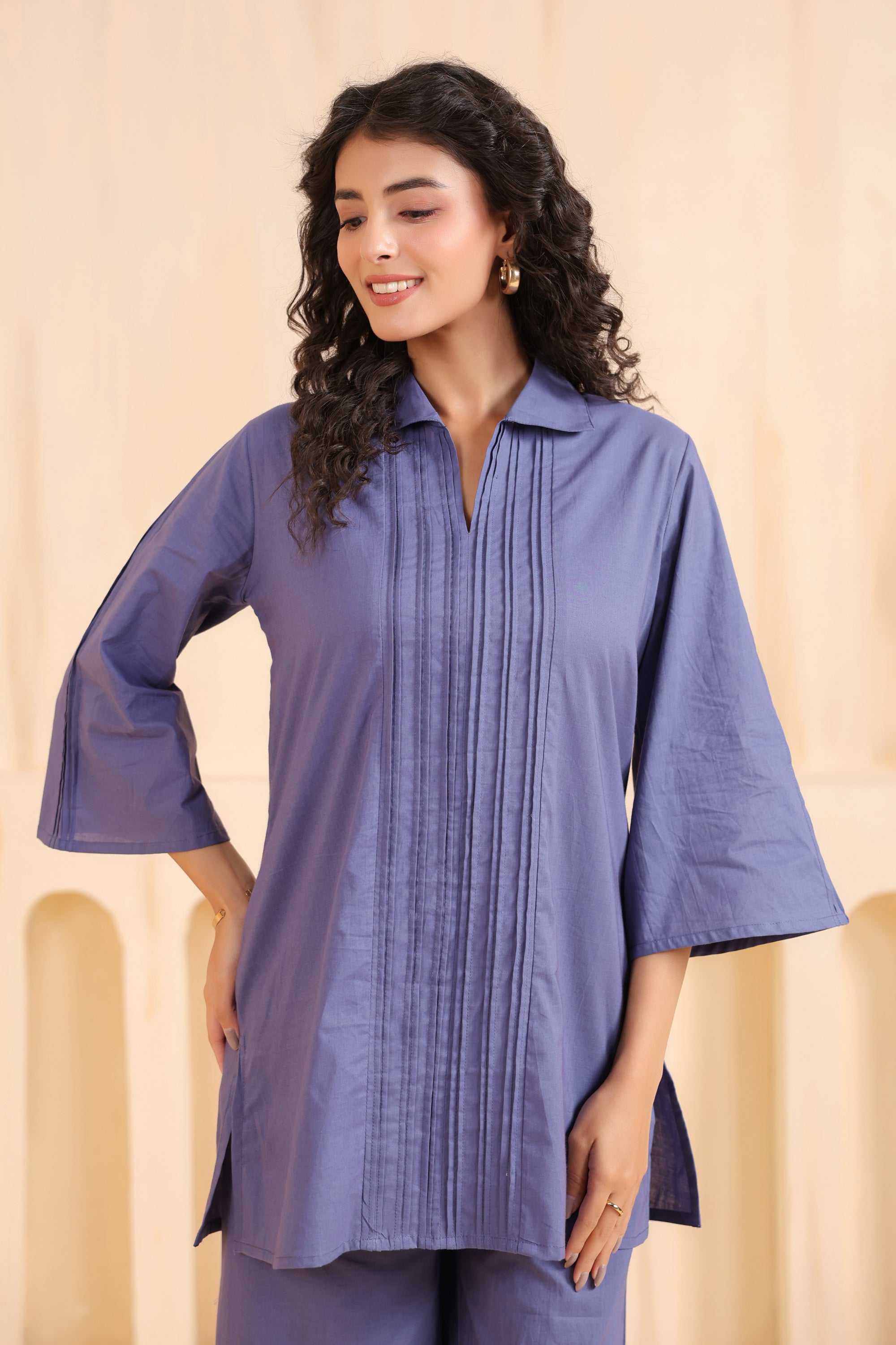 Periwinkle Ease Cotton Co-ord Set