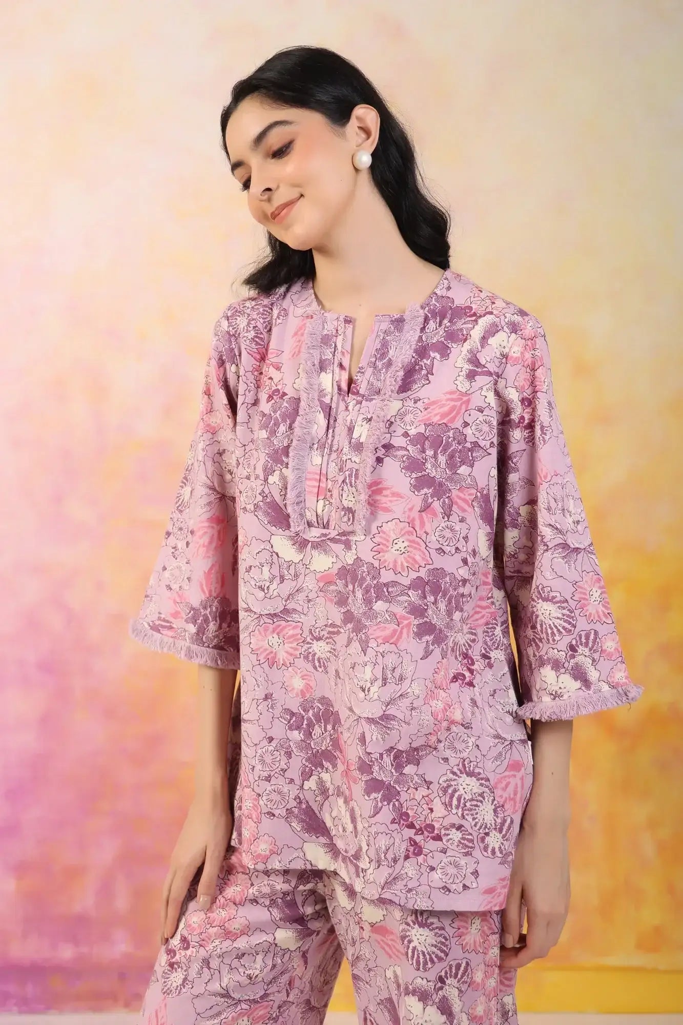 Floral Frenzy Cotton Flex Co-Ord Set