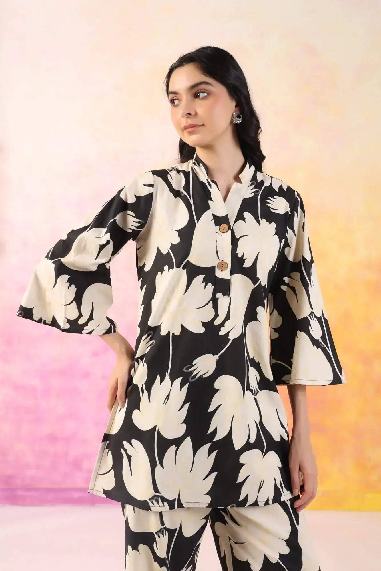 Exotic Vibes Palazzo Cotton Flex Loungewear Set