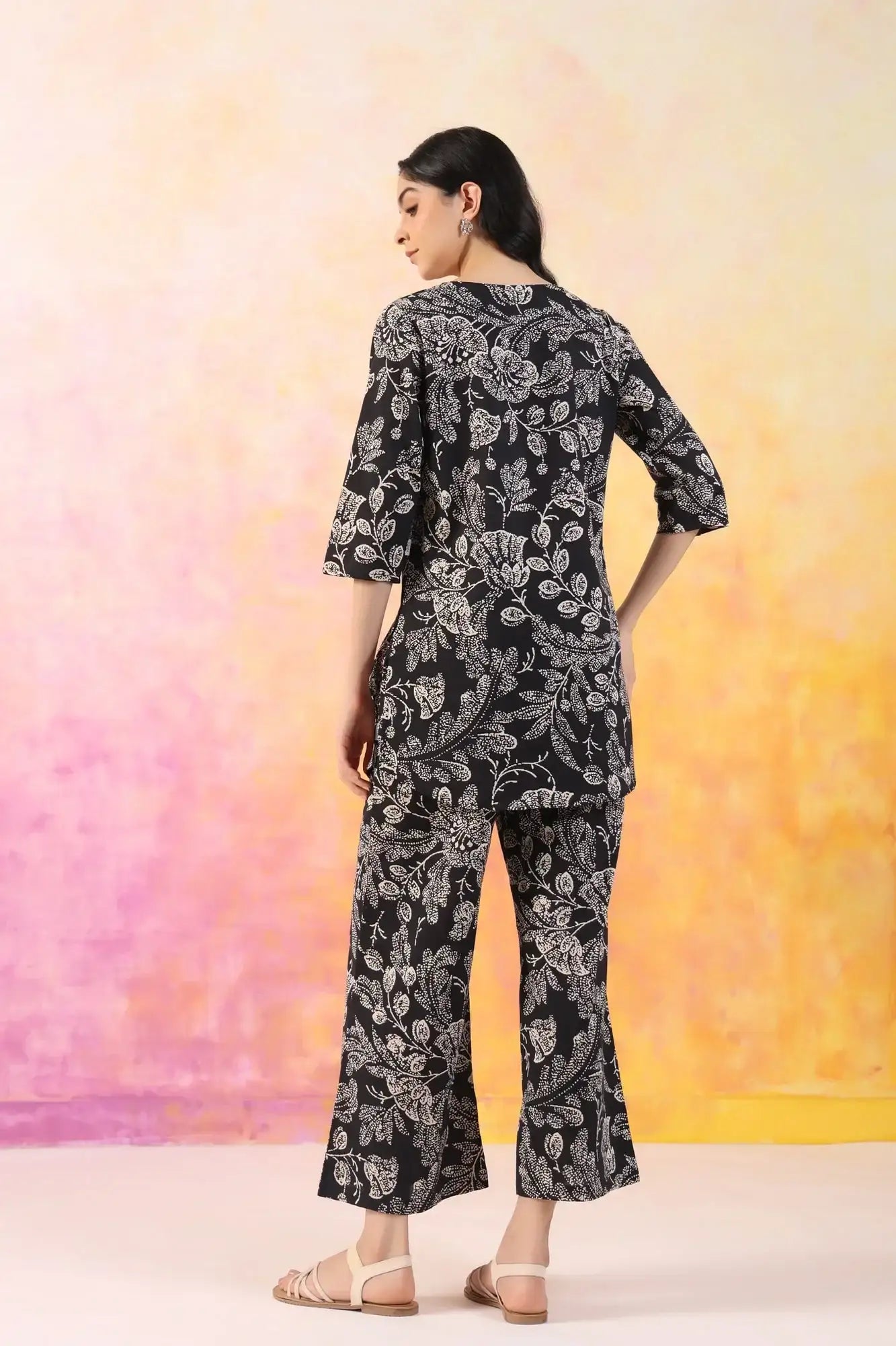 Botanic Harmony Cotton Palazzo Loungewear Set