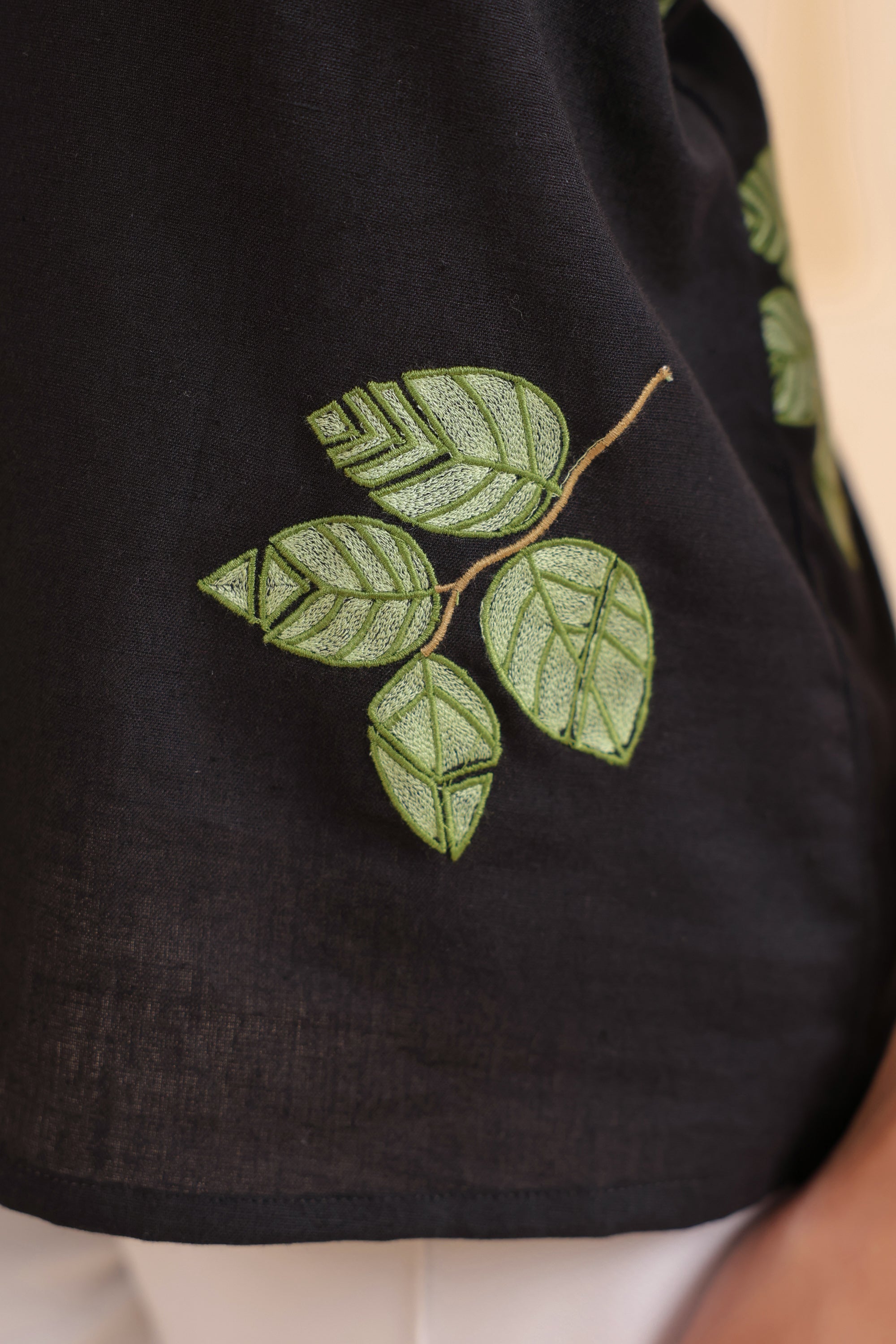 Midnight Leaf Luxe Cotton Flex Shirt