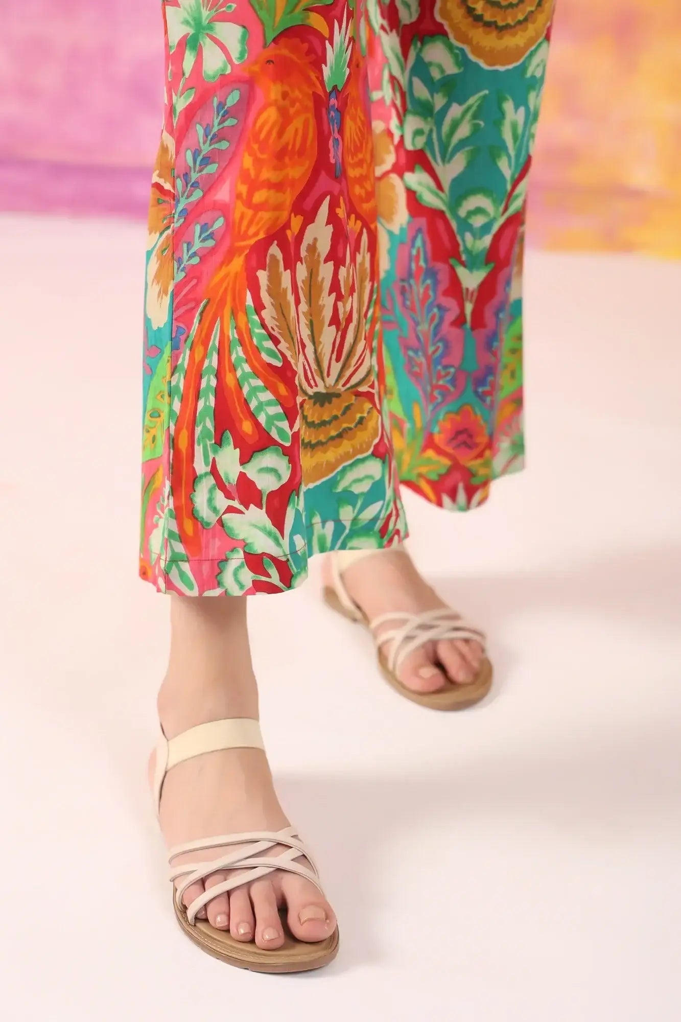 Sunset Splendor Palazzo Cotton Loungewear Set