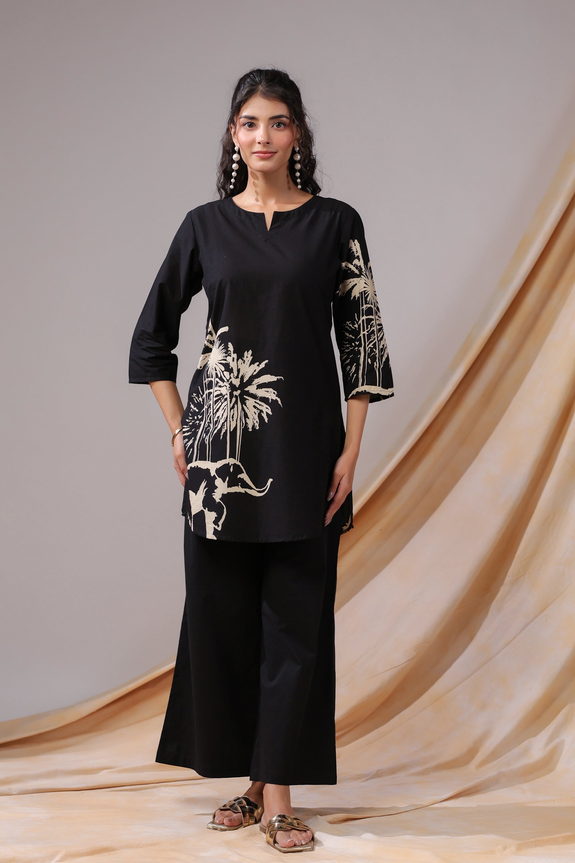 Midnight Safari Cotton Co-ord Set