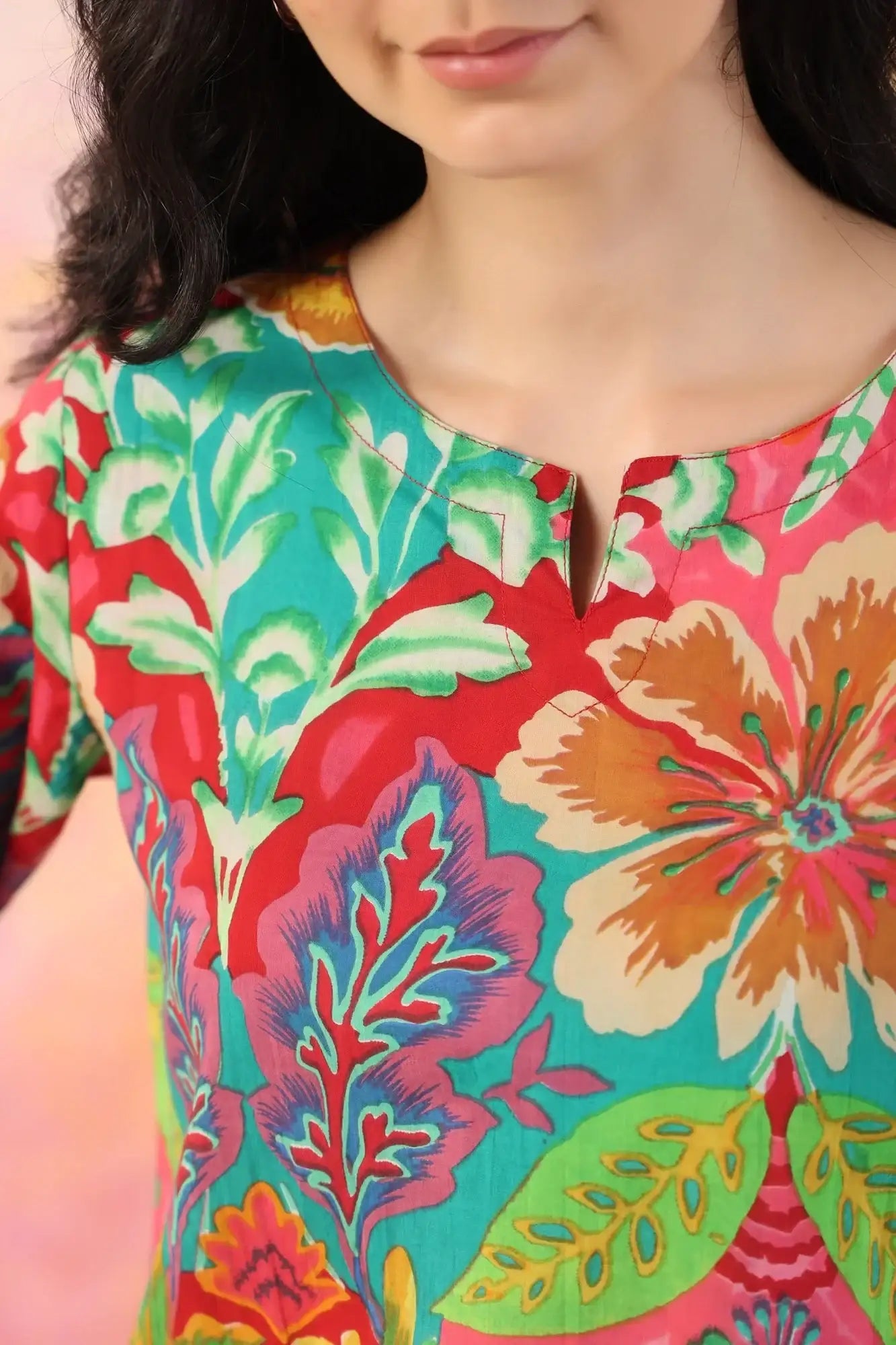 Sunset Splendor Palazzo Cotton Loungewear Set