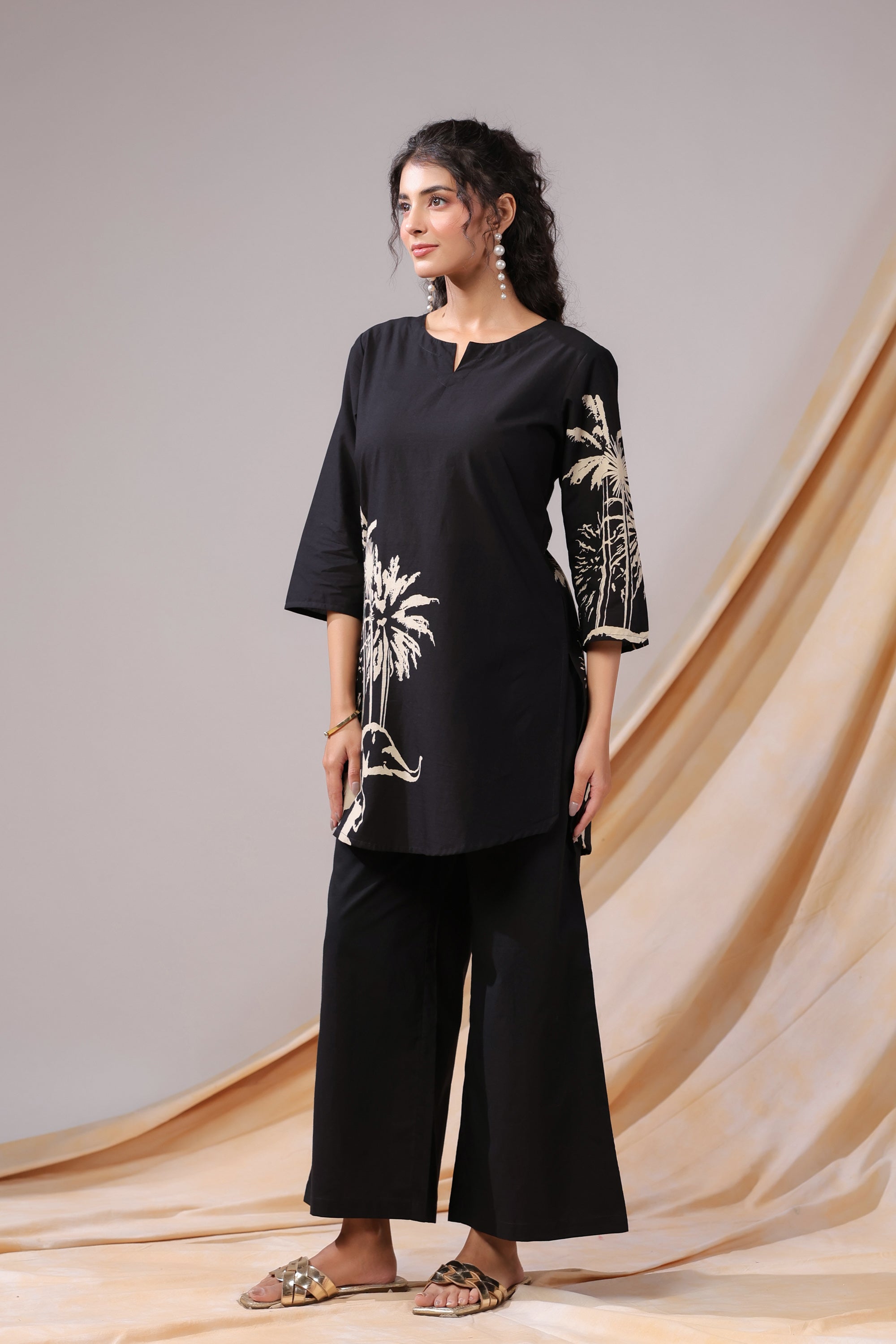 Midnight Safari Cotton Co-ord Set