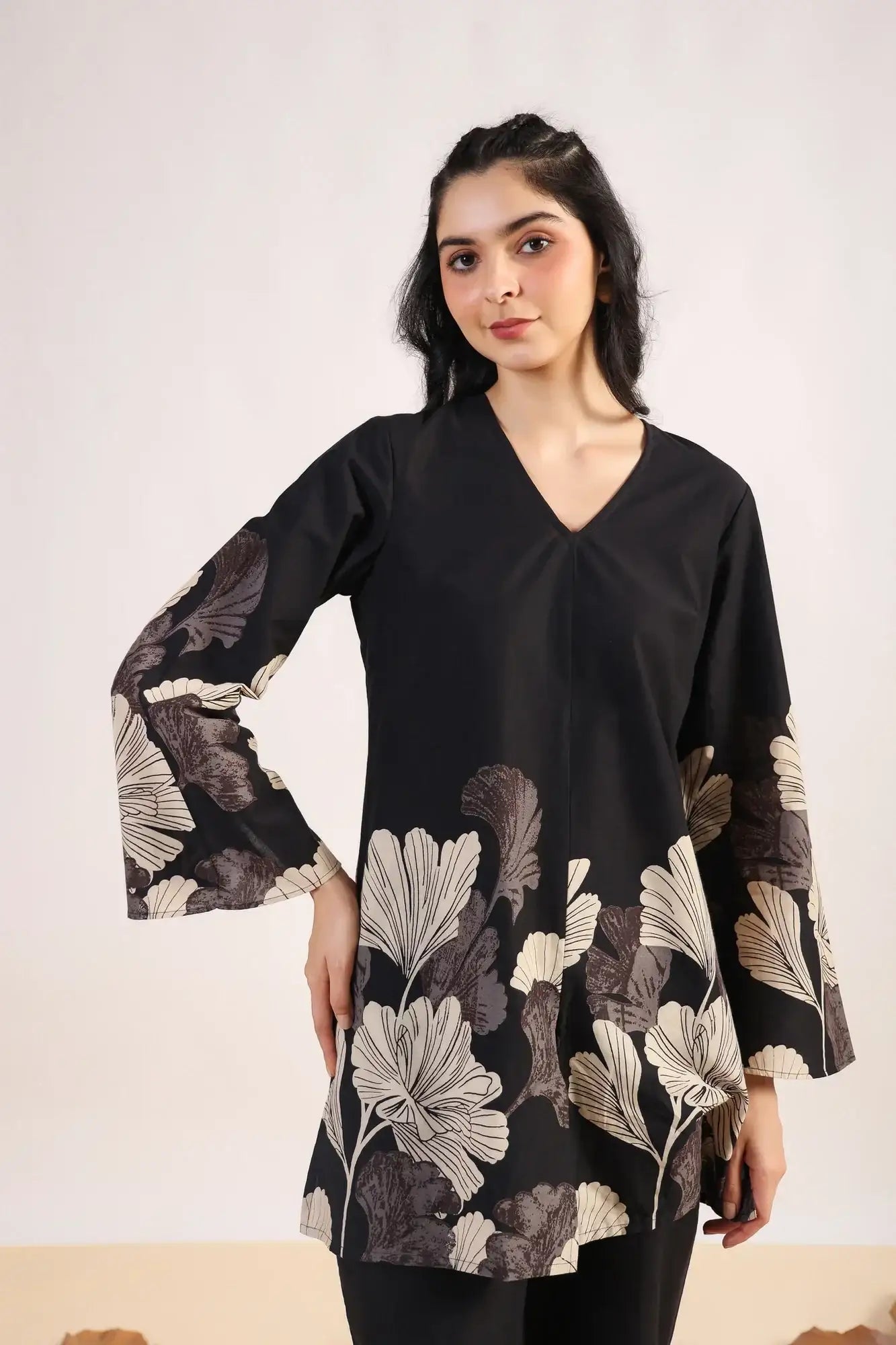 Radiant Rhythms Black Cotton Co-ord Set