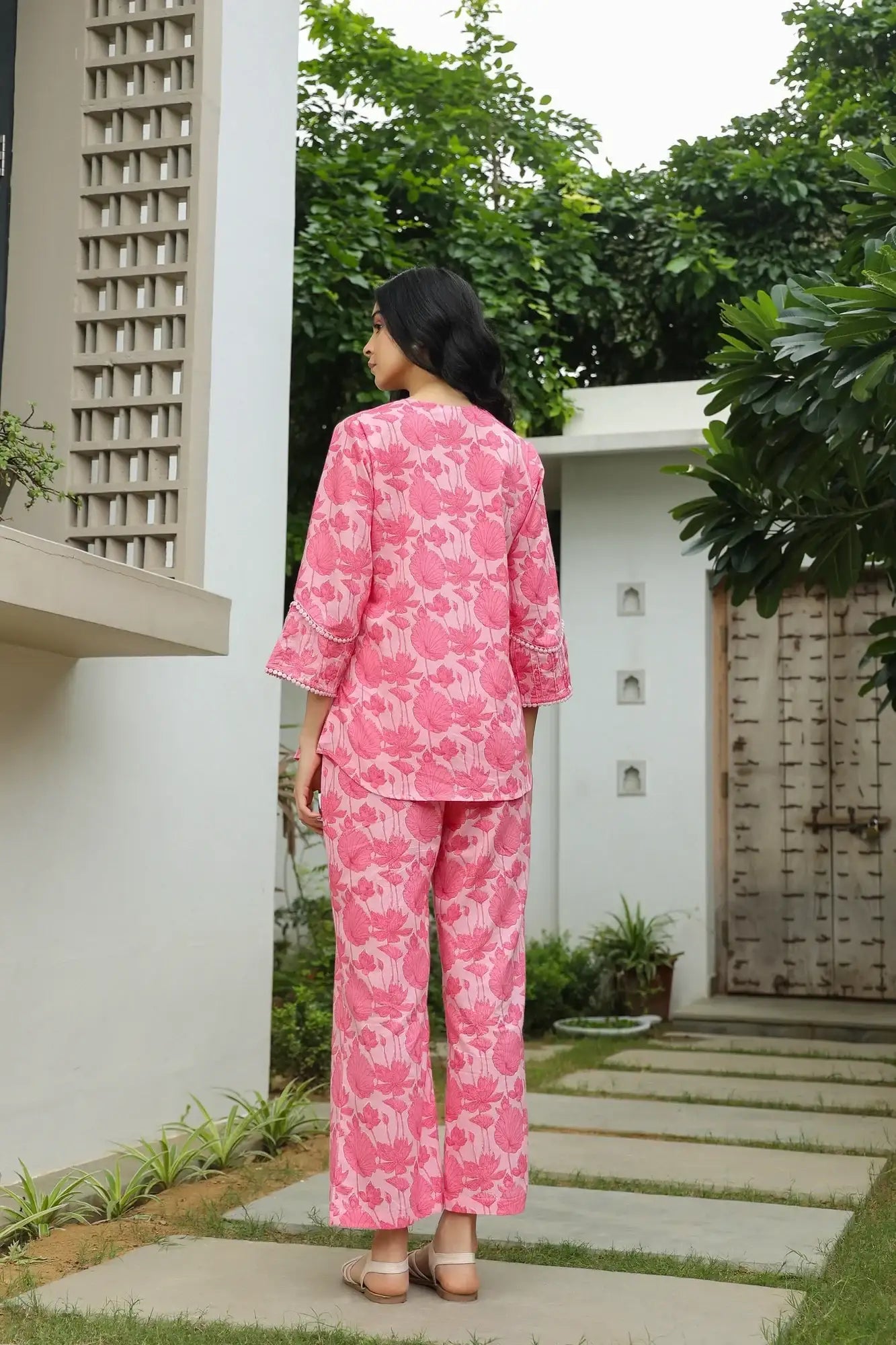 Cherry Blossom Charm Cotton Co-ord Set