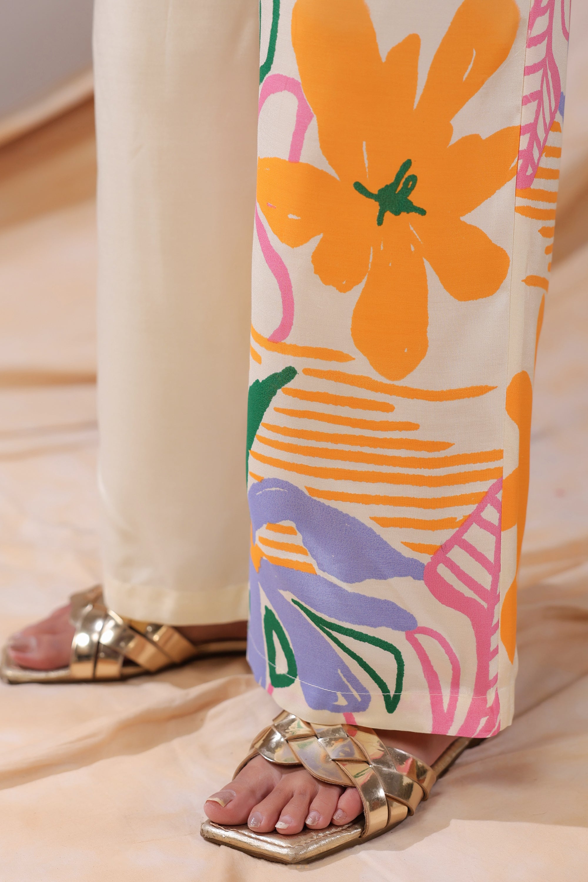 Tropical Canvas Russian Silk Co-ord Set