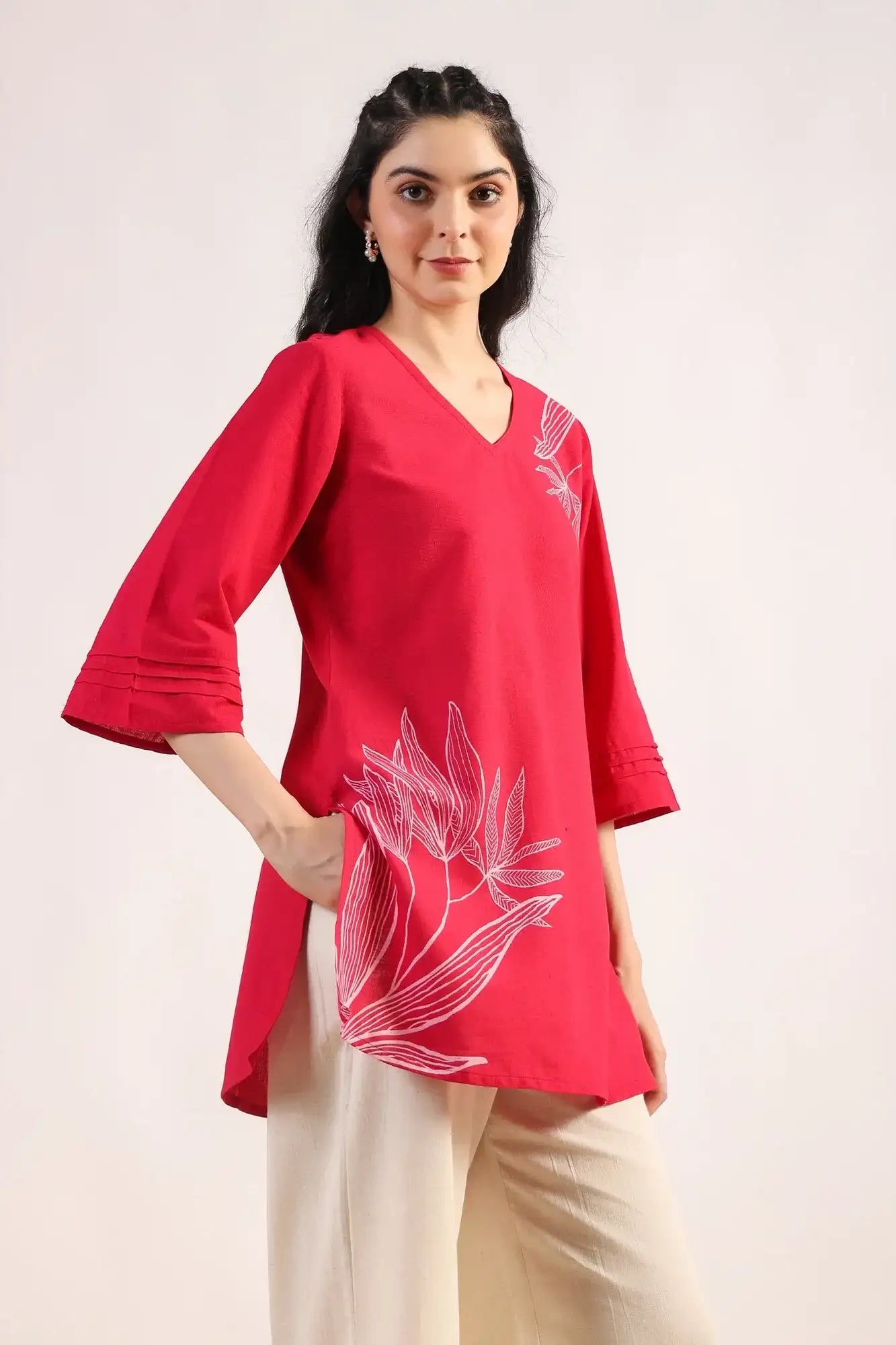 Urban Grace On Pink Cotton Flex Top