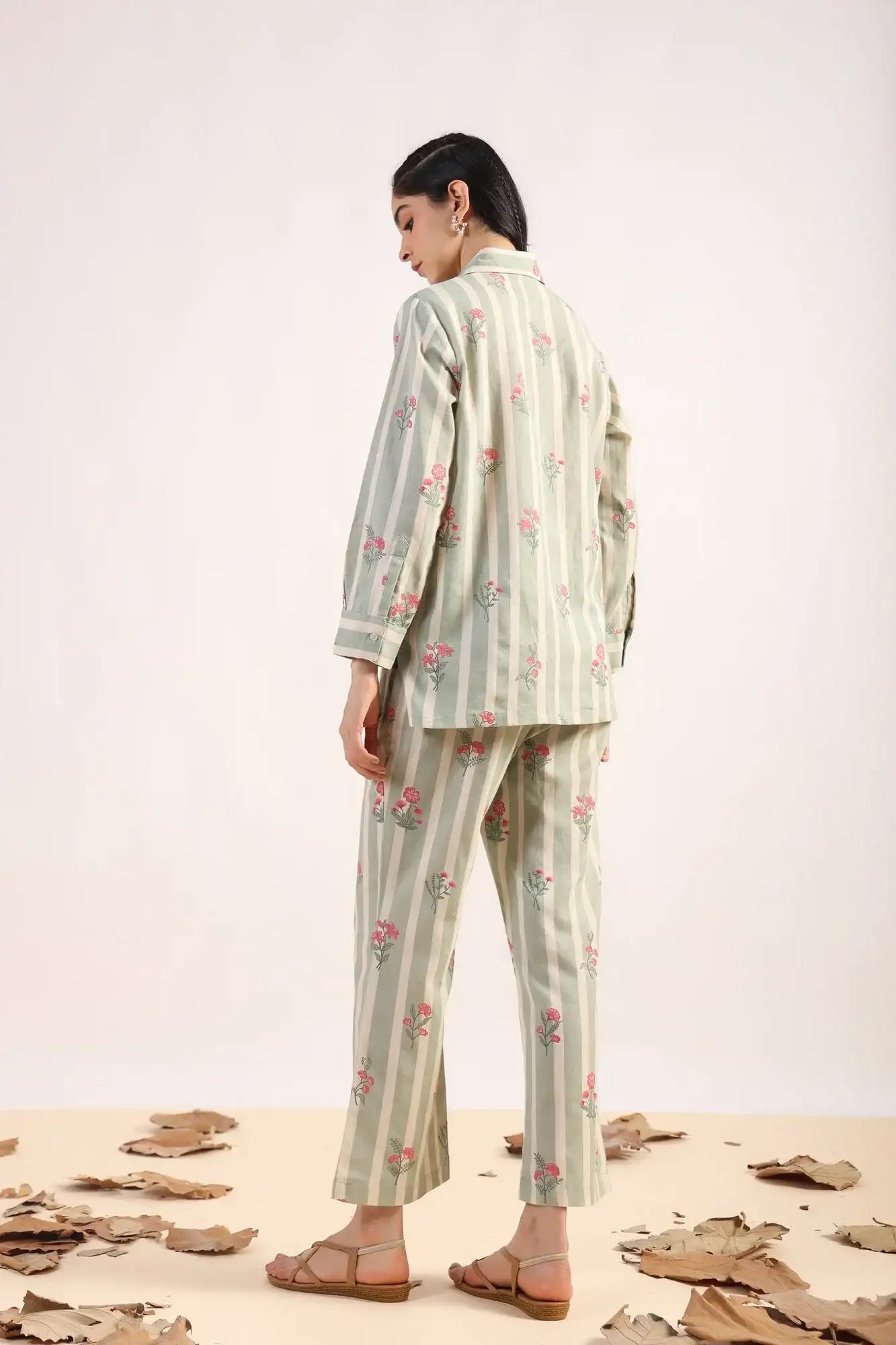 Coastal Cool On Green Cotton Flex Co-ord Set