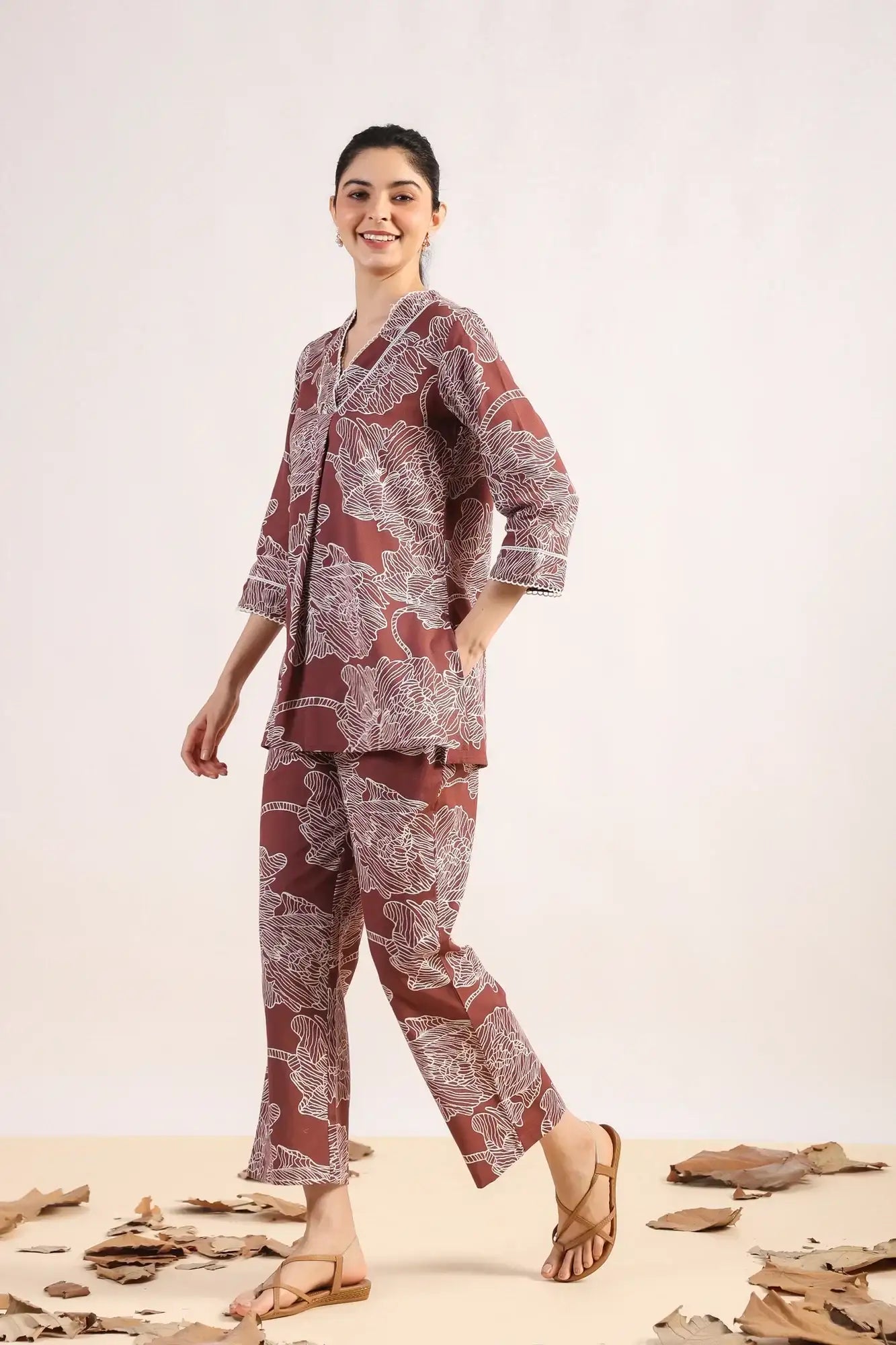 Floral Fantasy Cotton Flex Co-ord set