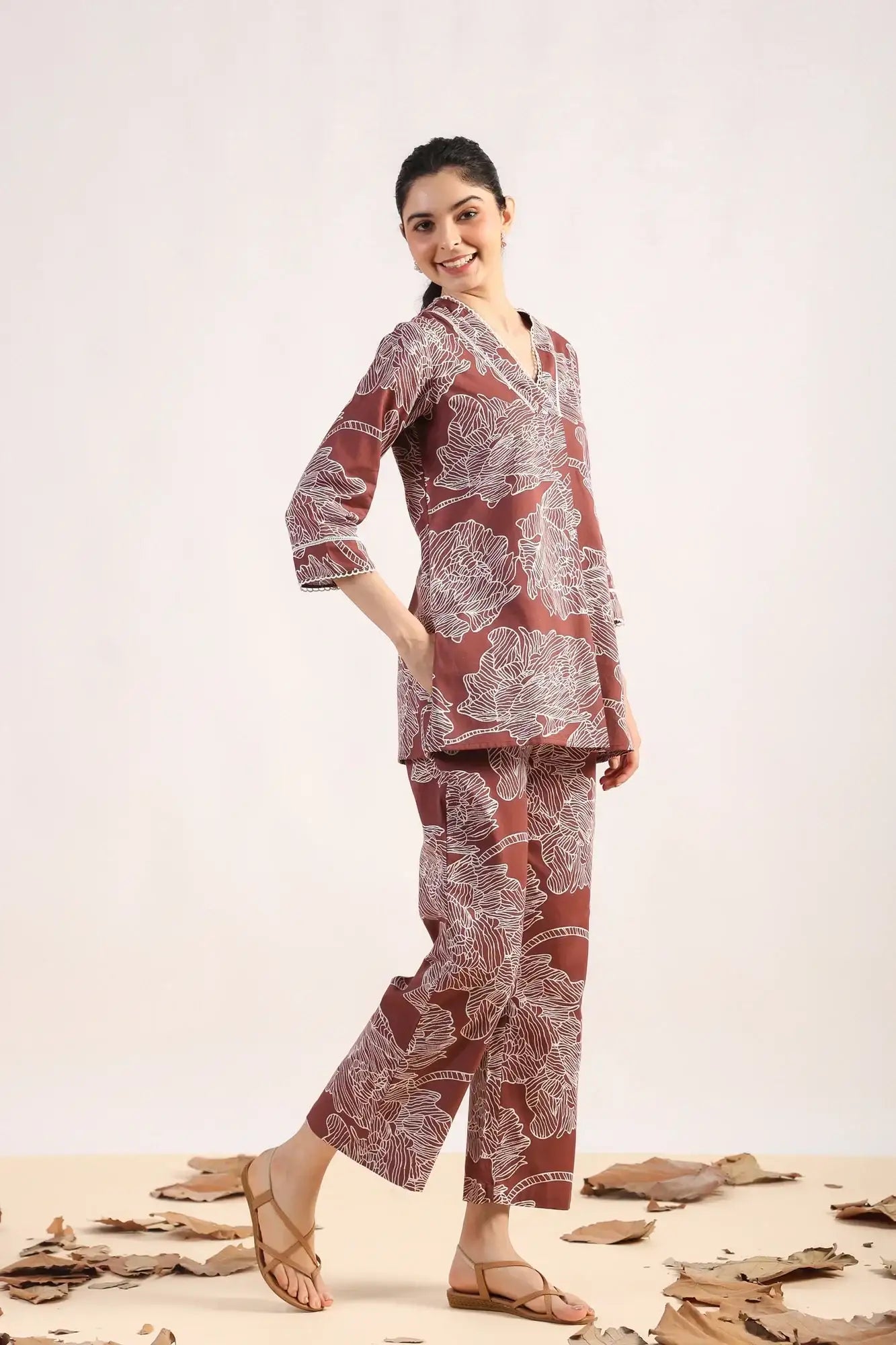 Floral Fantasy Cotton Flex Co-ord set