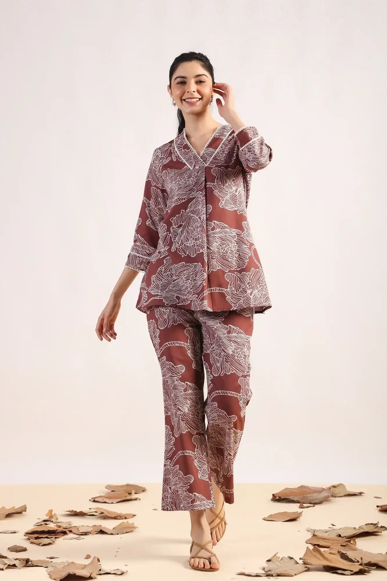 Floral Fantasy Cotton Flex Co-ord set