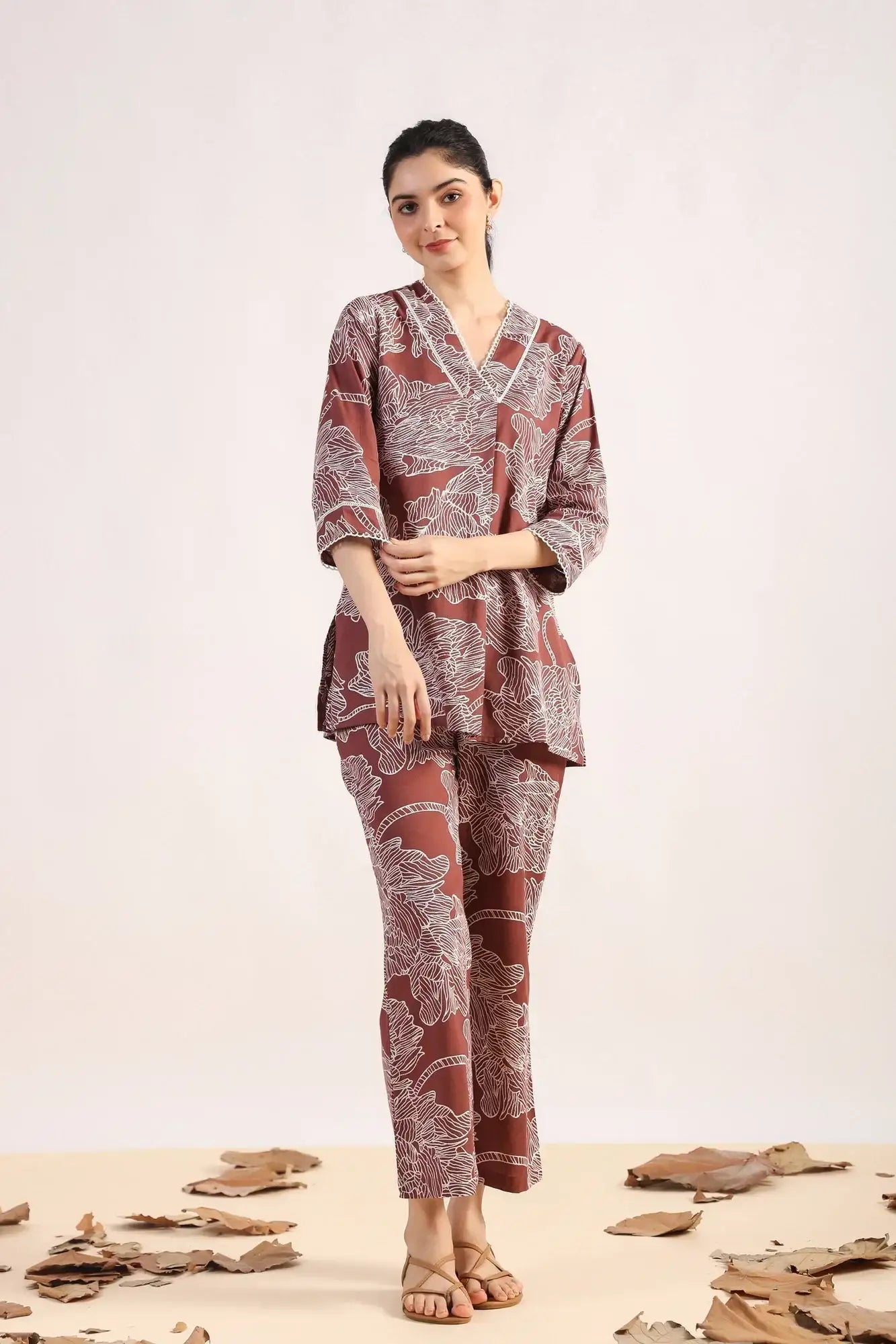 Floral Fantasy Cotton Flex Co-ord set