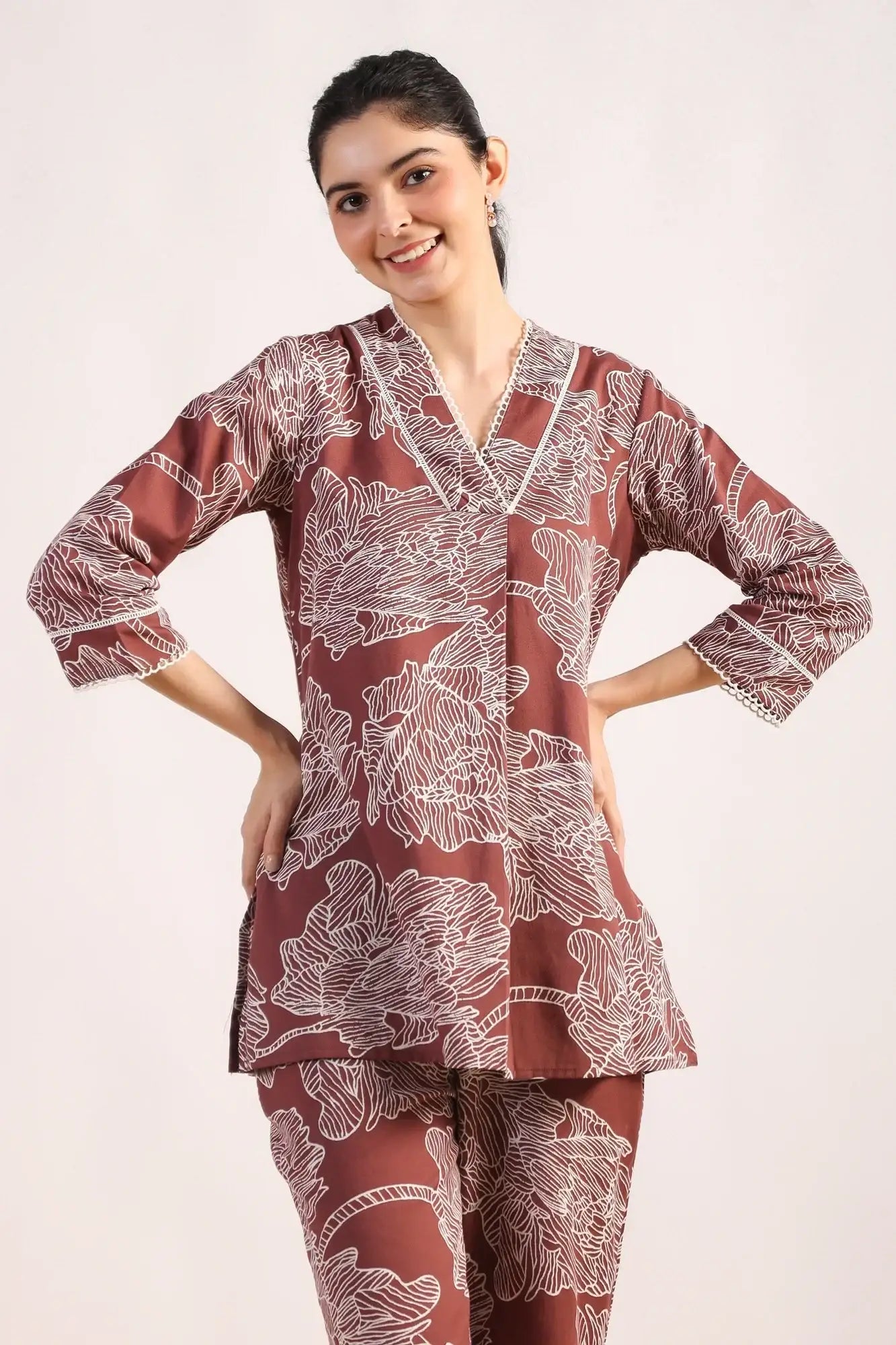 Floral Fantasy Cotton Flex Co-ord set