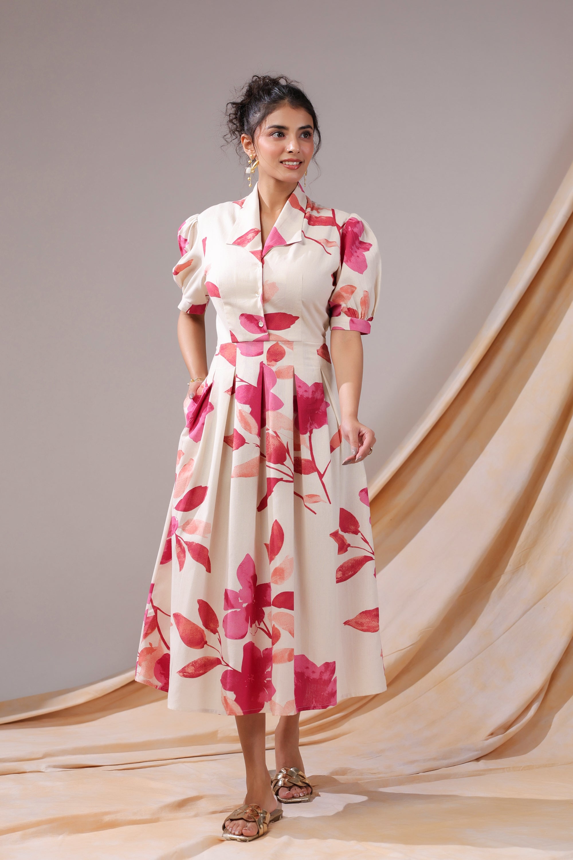 Rosewood Garden Cotton Flex Dress