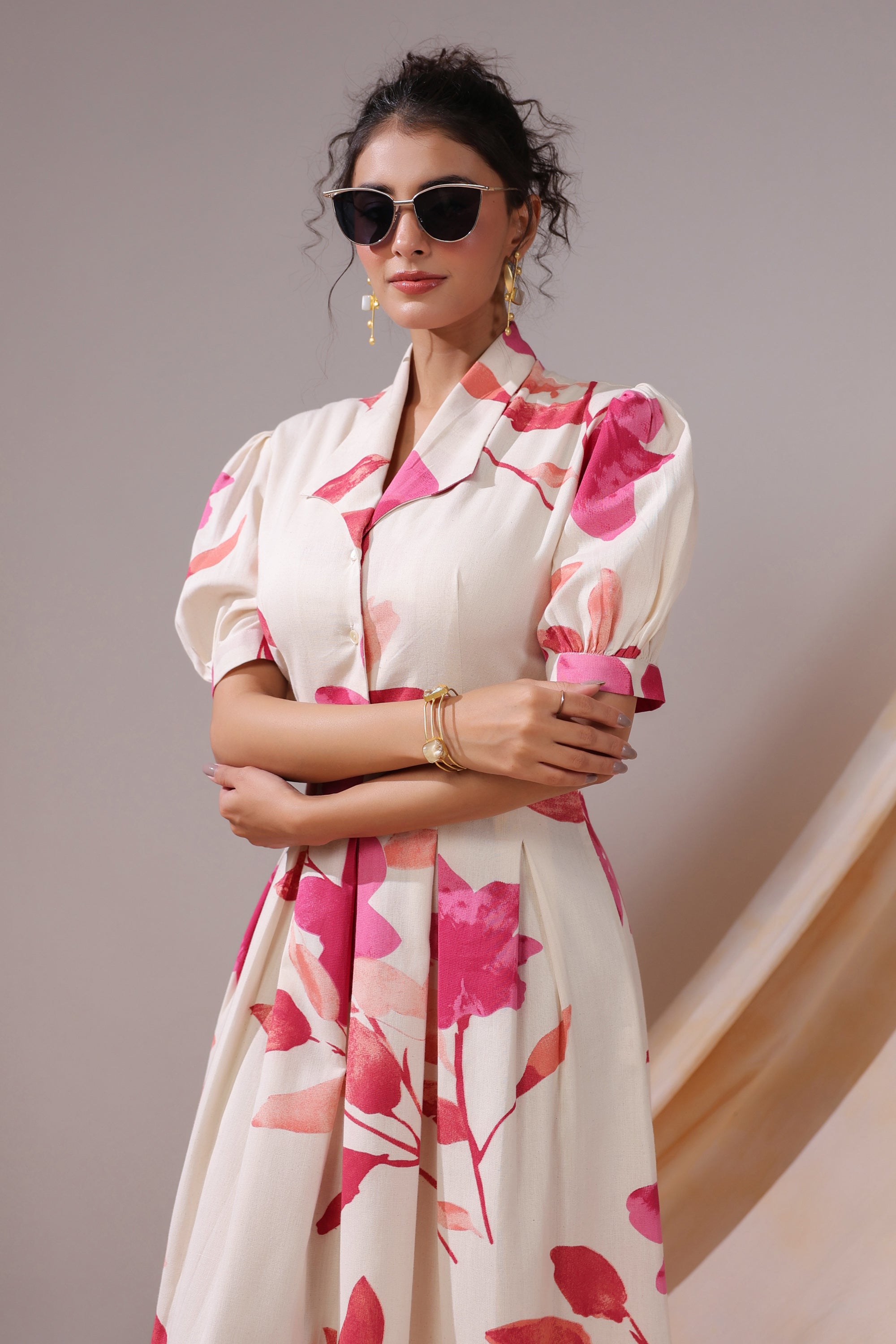 Rosewood Garden Cotton Flex Dress