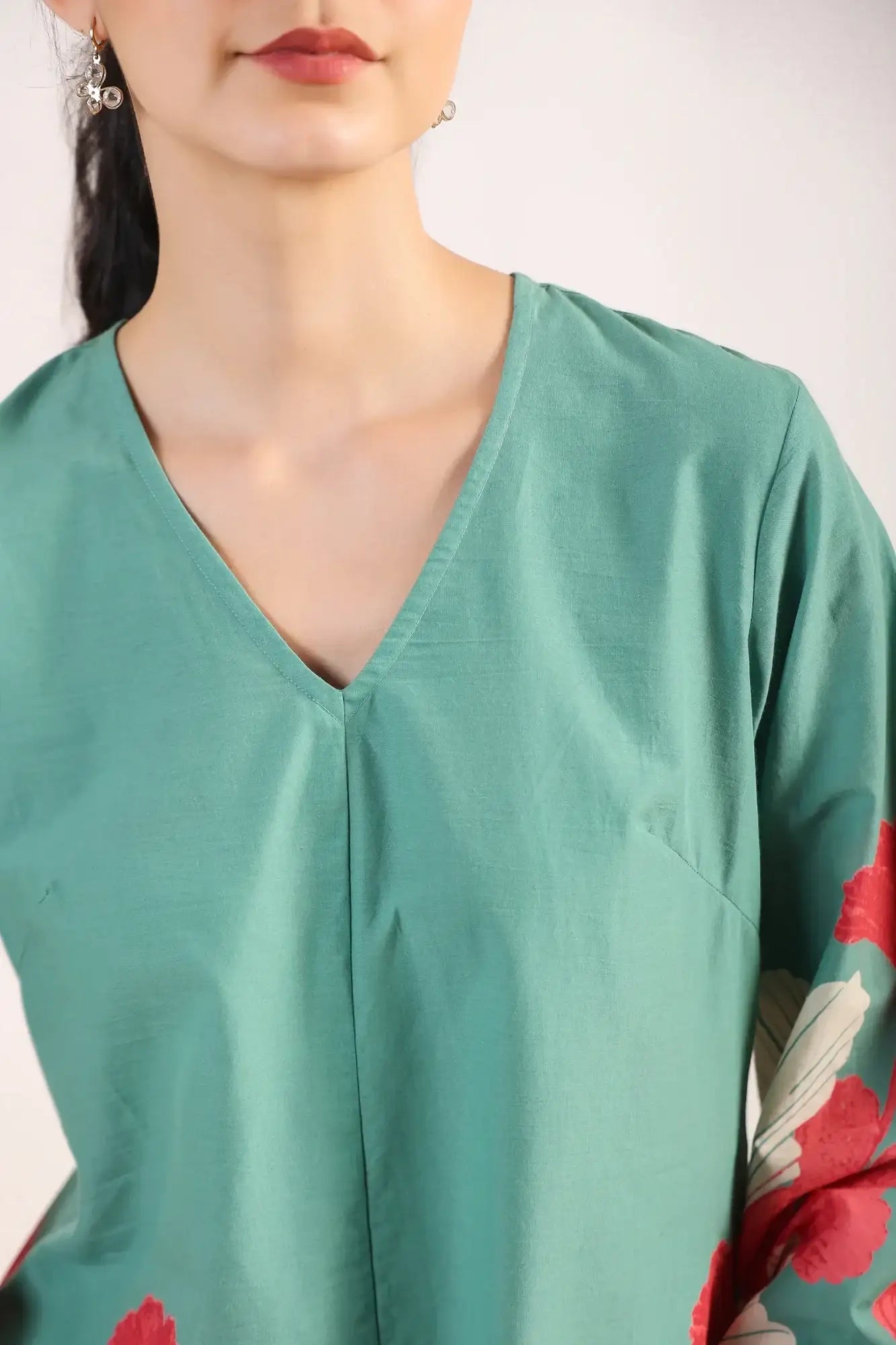 Radiant Rhythms Teal Cotton Co-ord Set