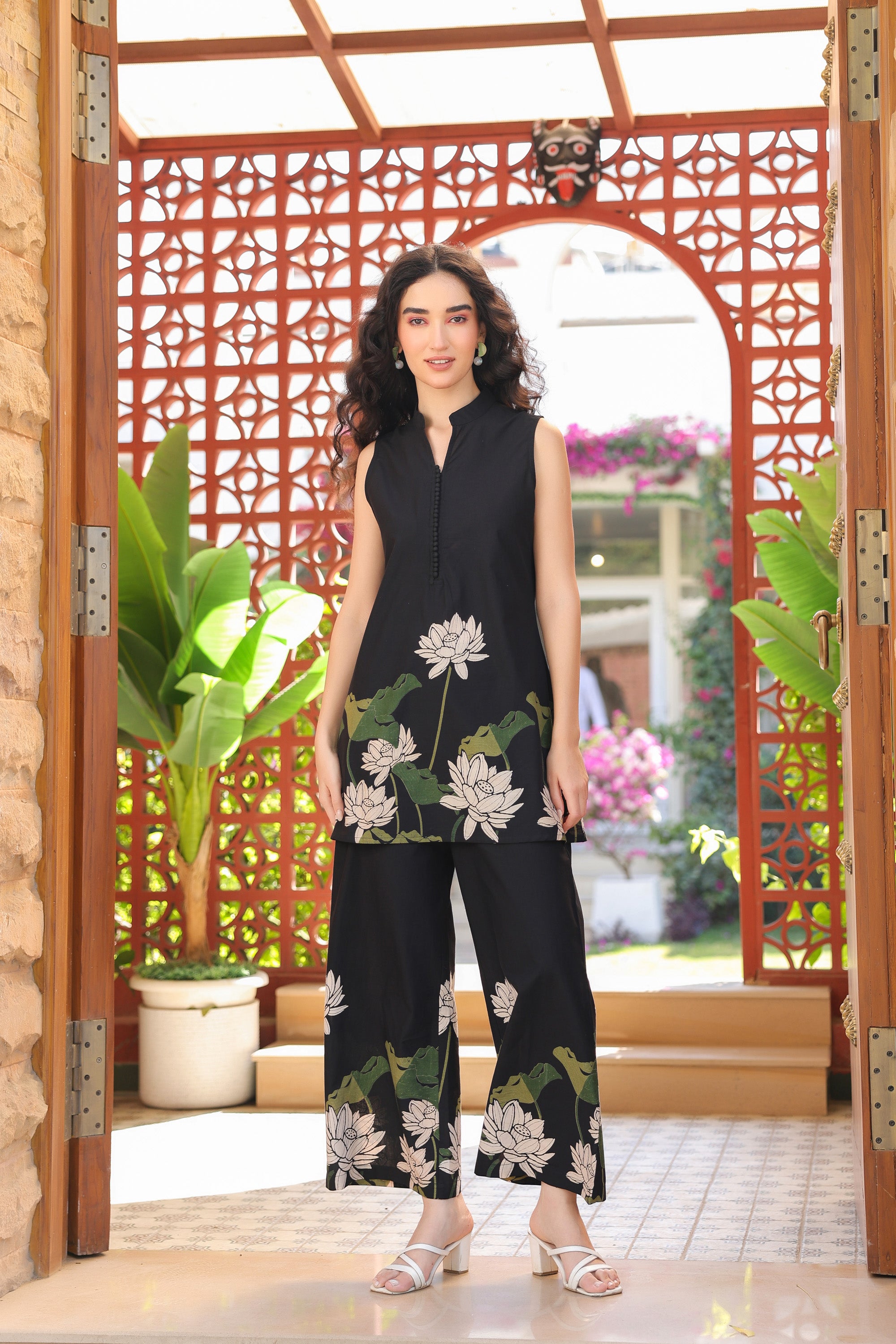 Inky Blossom Cotton Co-ord Set
